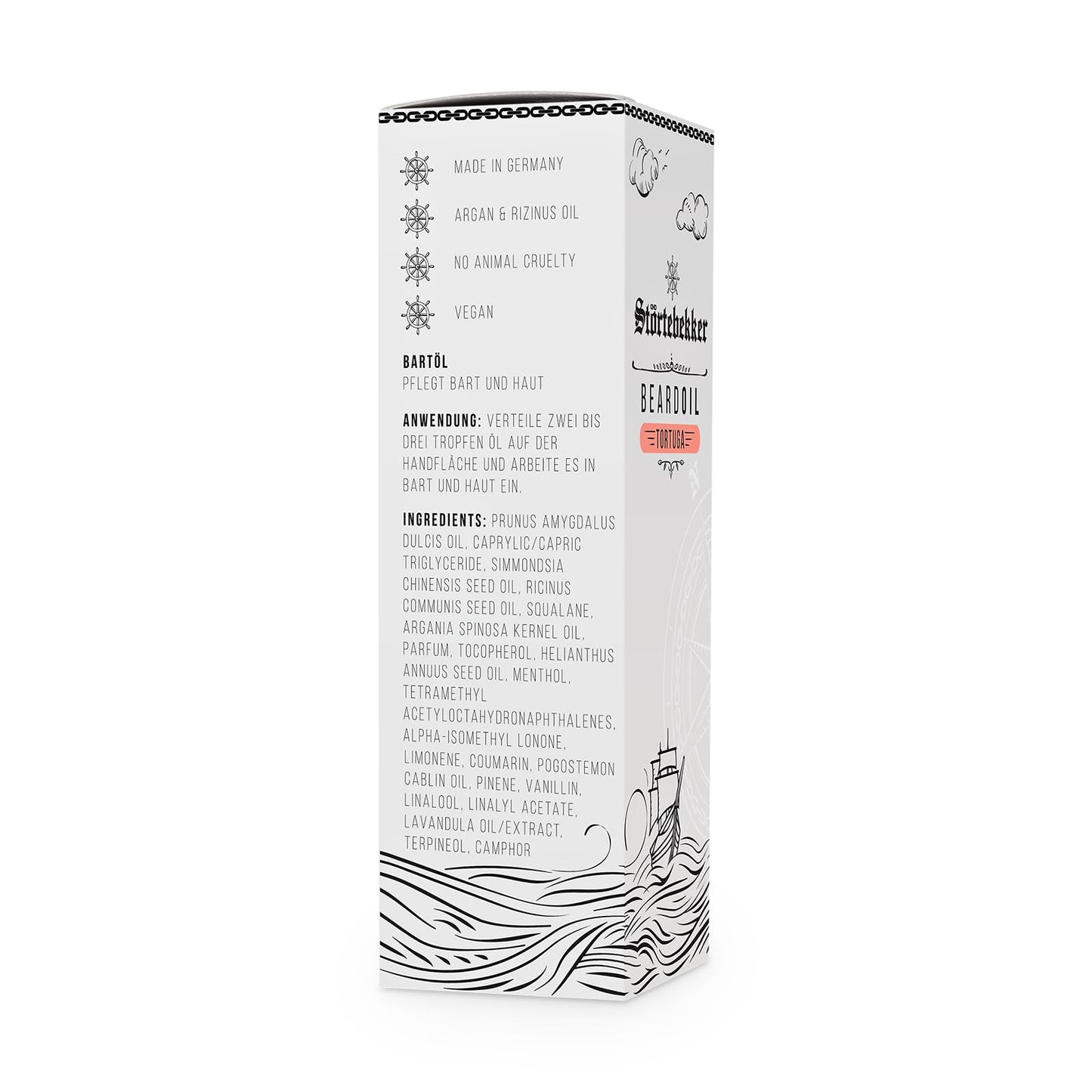 Störtebekker® Premium Bartöl Crusoe - tägliche Bartpflege für 3-Tage-Bart bis Vollbart - 50ml Beard Oil Vegan - Bart Öl Herren mit angenehmen Duft - Hochwertige Inhaltsstoffe - Made in Germany