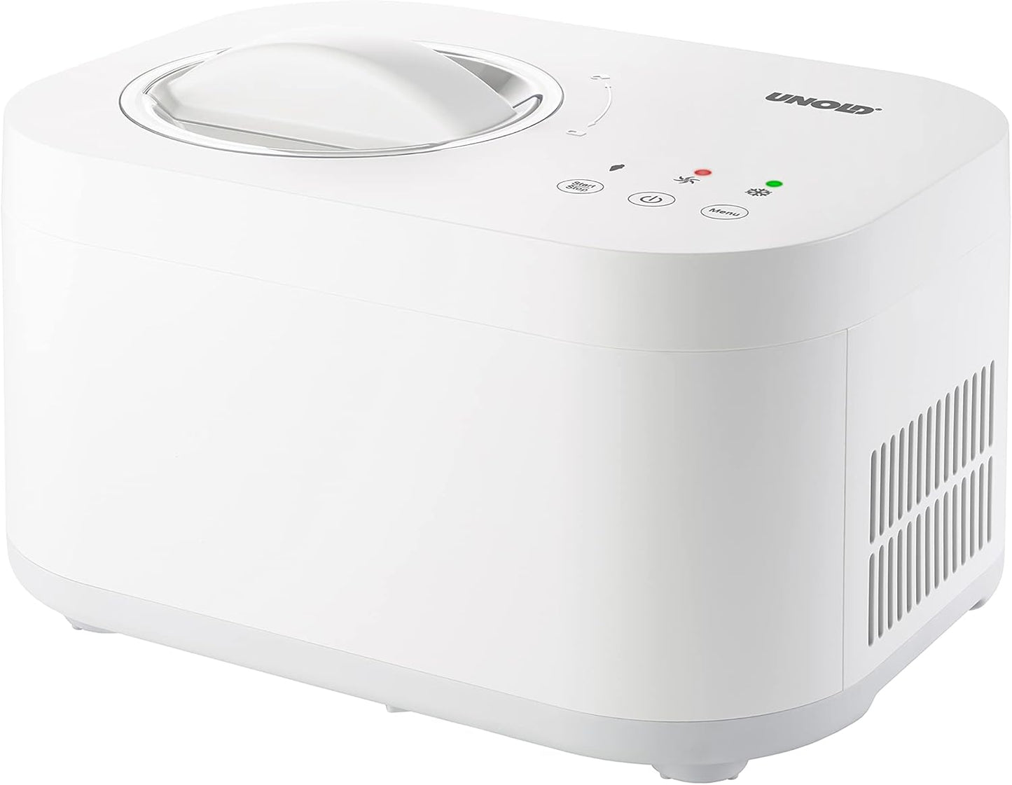 UNOLD 48820 EISMASCHINE Snow - selbstkühlender Kompressor, 100 W, entnehmbarer Eisbehälter, auch für vegane, laktosefreie und steviahaltige Eiskreationen