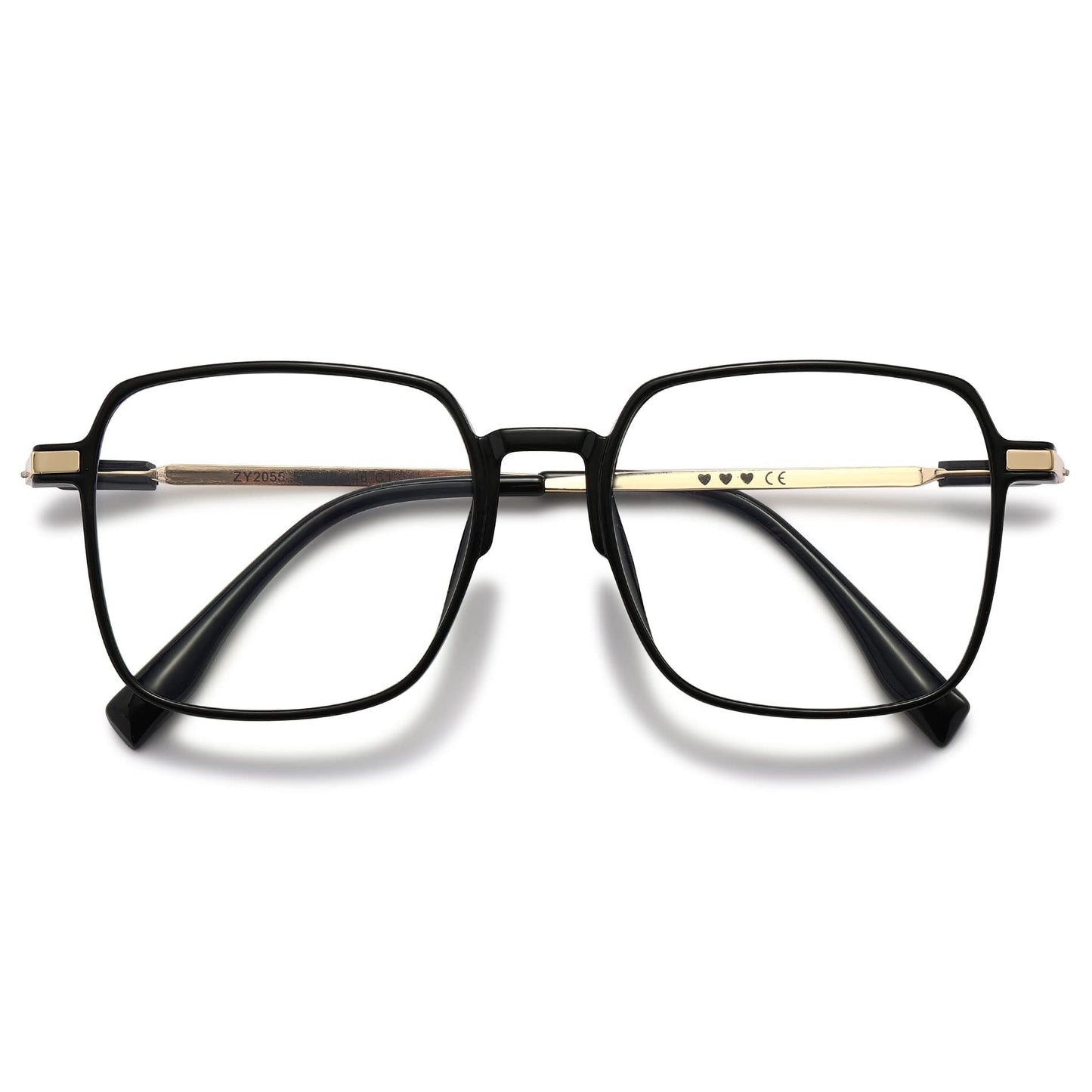VEVESMUNDO Blaulichtfilter Lesebrille Metall Groß Stylisch Rechteckig Anti Blaulicht Lesehilfen Sehhilfe Brille für Damen Herren