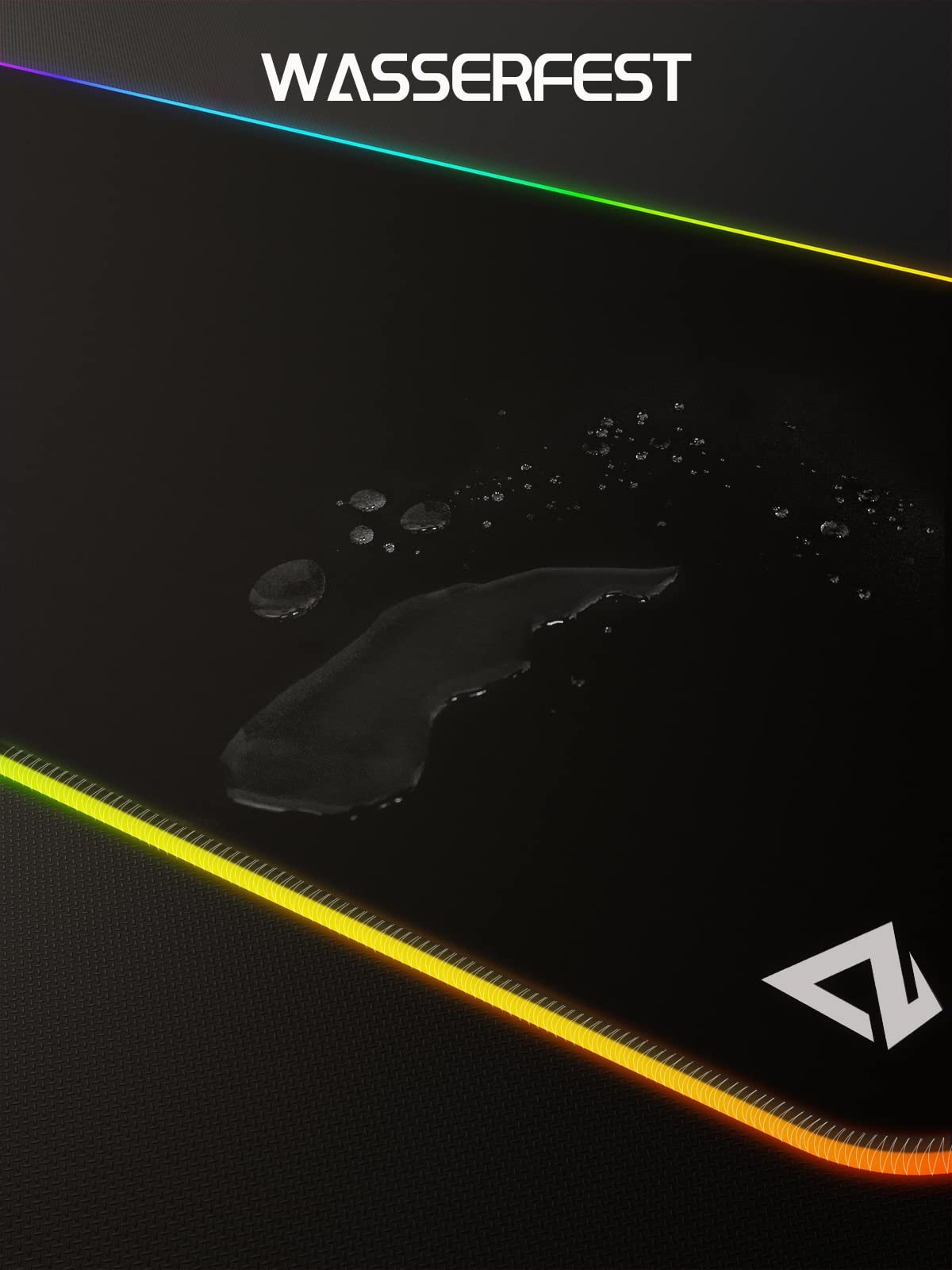 EASEMO Gaming Mauspad, RGB Mousepad, XXL groß (900 x 400 x 4 mm) mit 7 LED-Farben, 11 Beleuchtungsmodi, und wasserdichter Stoffoberfläche, rutschfeste Gummiunterseite für PC, Laptop, Tastatur