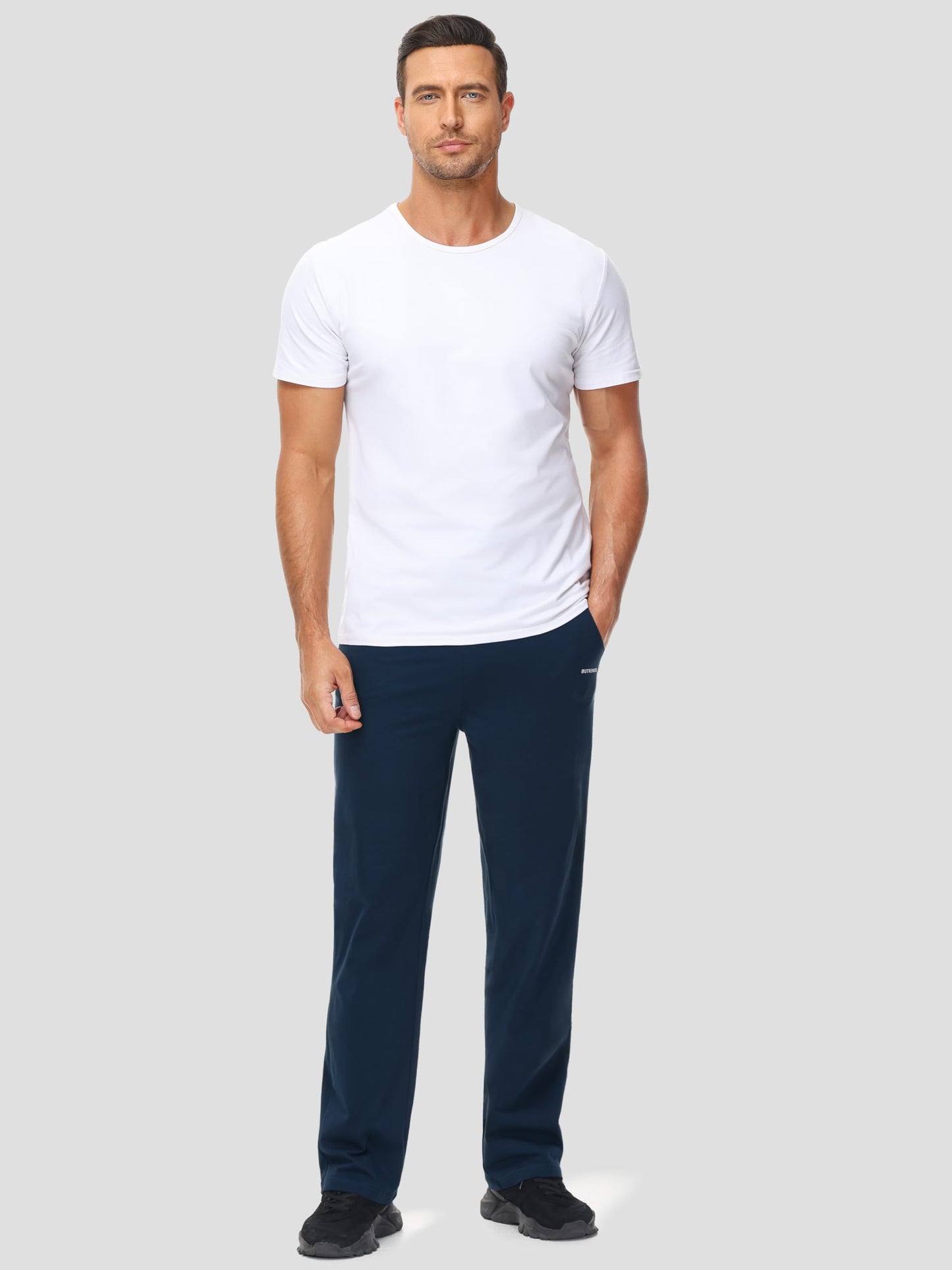 Butrends Men’s Cotton Joggers – Straight Leg Yoga & Training Pants