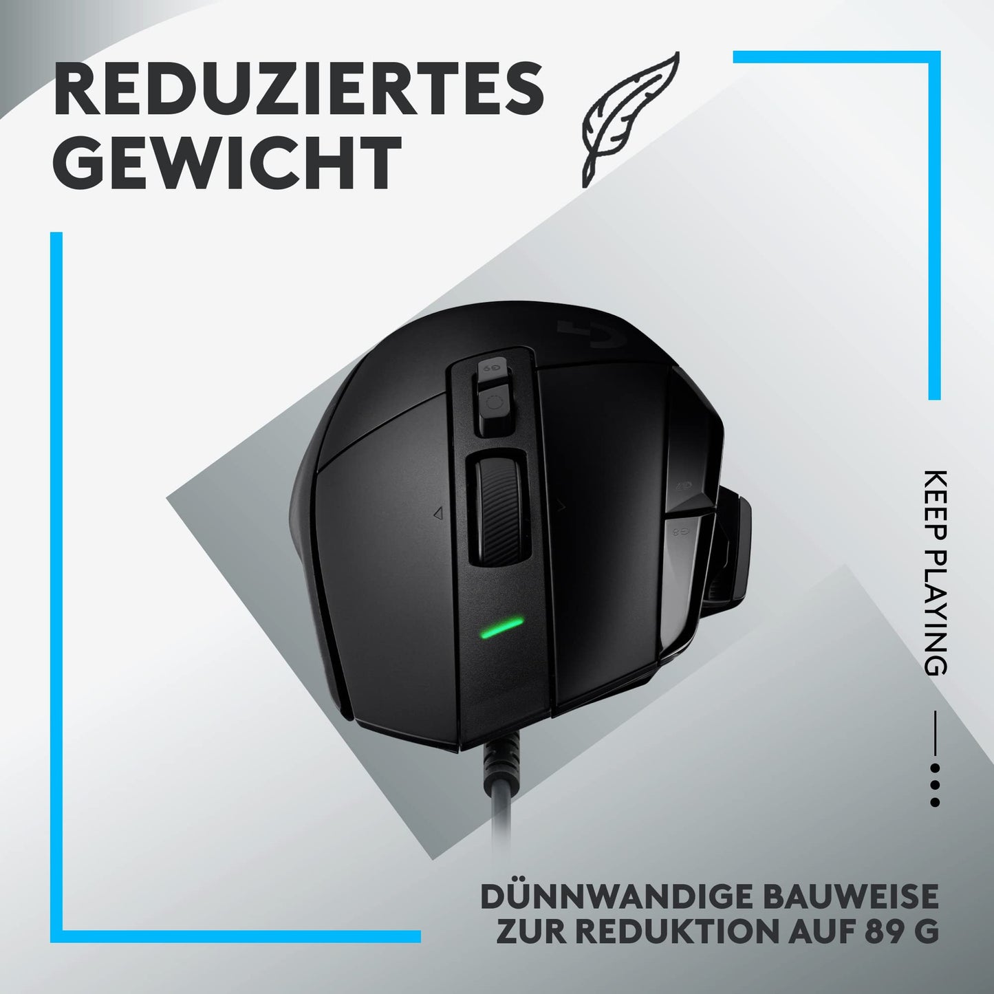 Logitech G502 X Kabelgebundene Gaming-Maus - LIGHTFORCE Hybrid optisch-mechanische Primärschalter, HERO 25K Gaming-Sensor, Kompatibel PC - macOS/Windows - Weiß