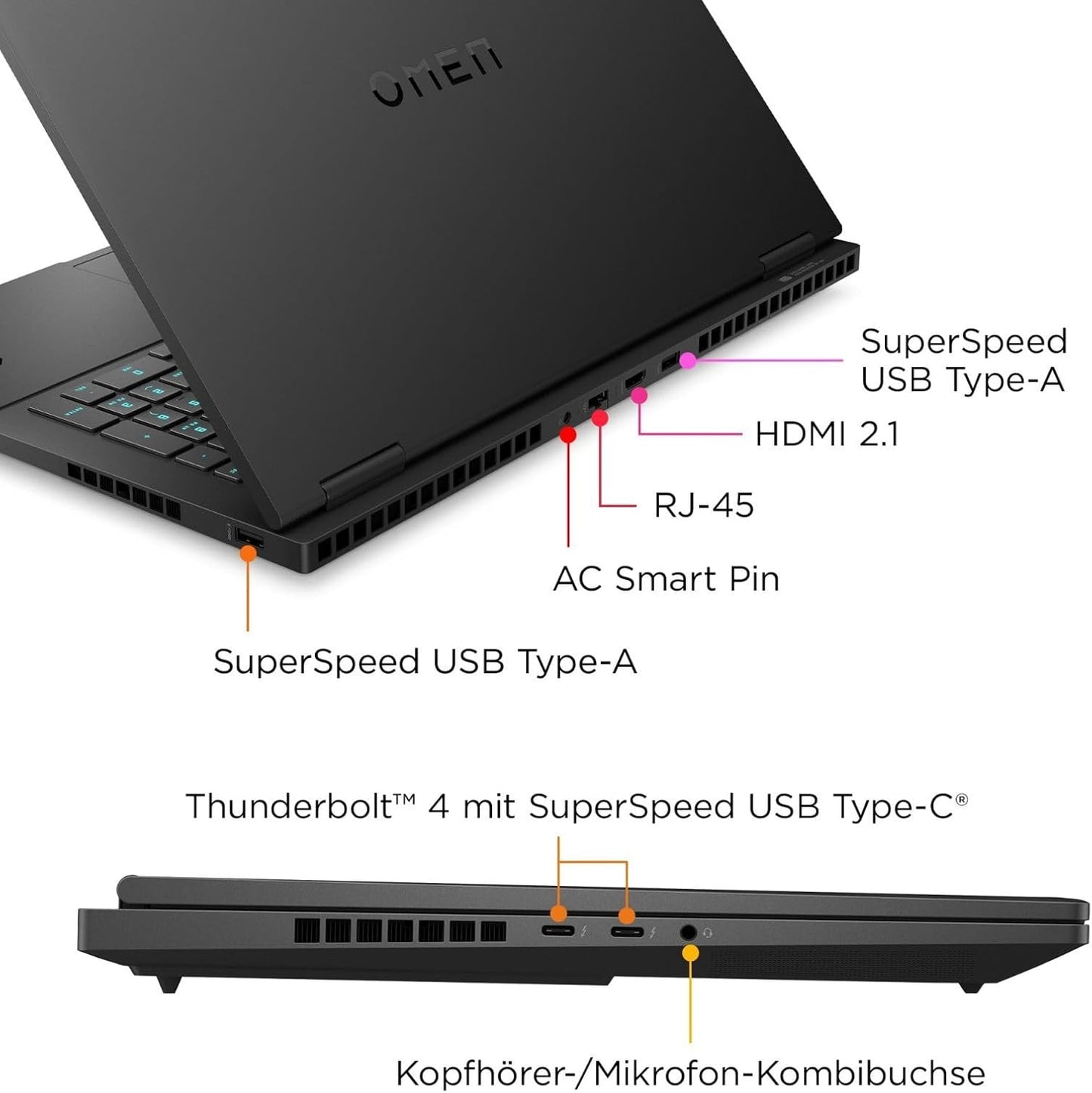 HP Omen 16, i7-14700HX, 16GB RAM, 1TB SSD, RTX 4060, 16.1” FHD