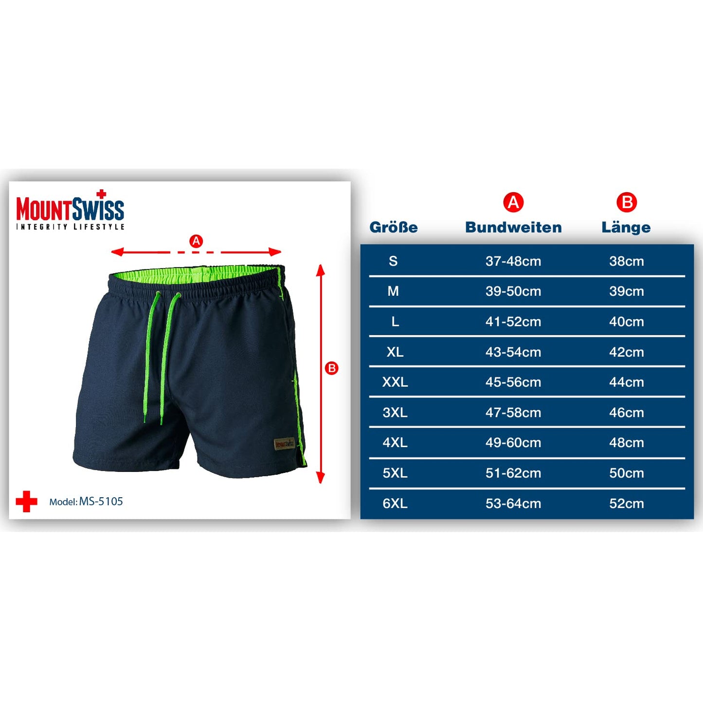 Mount Swiss Men’s Swim Shorts Dario