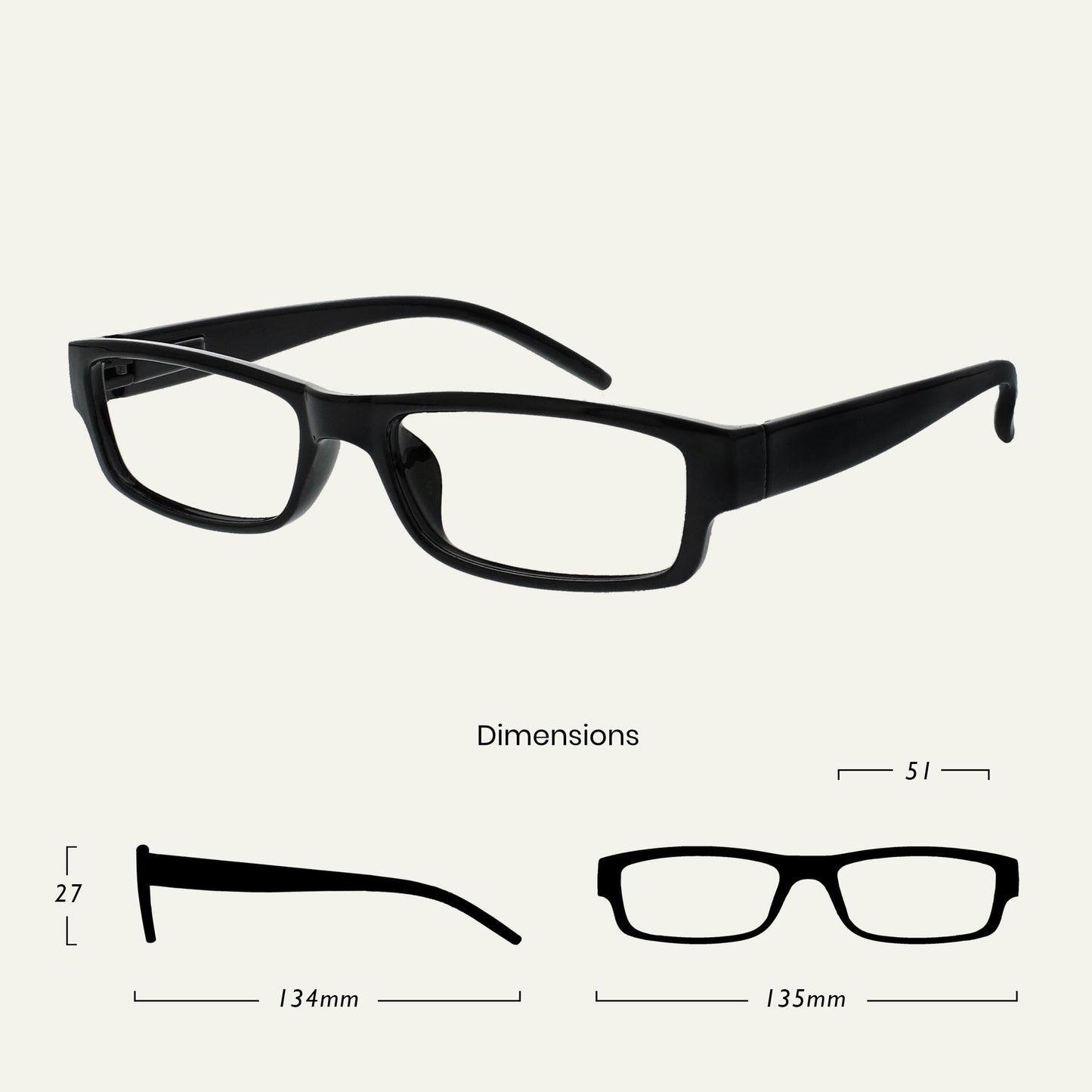 Die Lesebrille Unternehmen Schwarz Leicht Komfortables Leser Wert 4er-Pack Designer Stil Herren Frauen UVR4PK032 +1,50