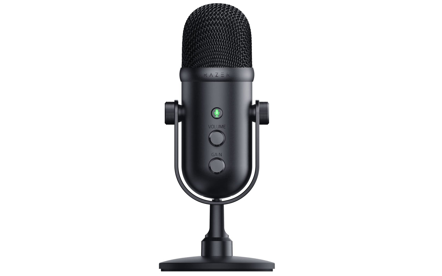 Razer Seiren V3 Mini - Ultrakompaktes USB-Mikrofon (14mm Supernieren Kondensatormikrofon, Tap-to-Mute-Sensor mit LED-Anzeige, integrierter Stoßdämpfer, Plug-and-Play Design) Schwarz