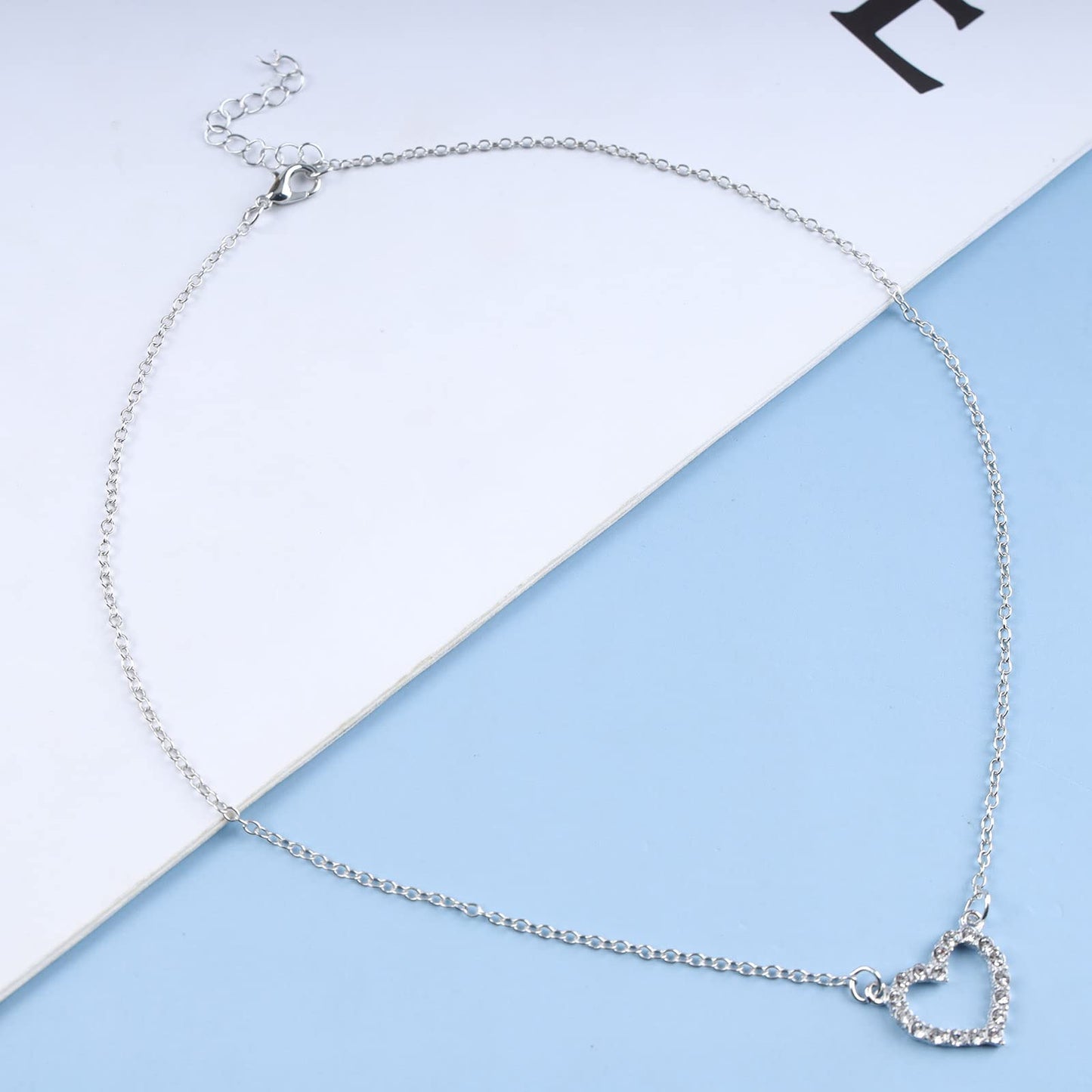 Atentuyi Tiny CZ Heart Pendant Necklace