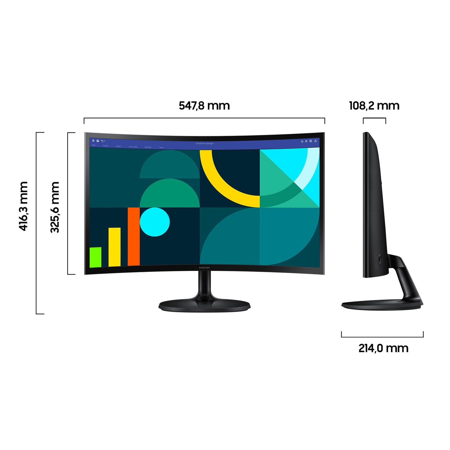Samsung S36GD Essential Curved Monitor, 27 Inches, PC Screen with VA Panel, Full HD Resolution, 4 ms Response Time, 100 Hz Refresh Rate, Eco Saving Plus, Flicker Free, Black, S27D366GAU