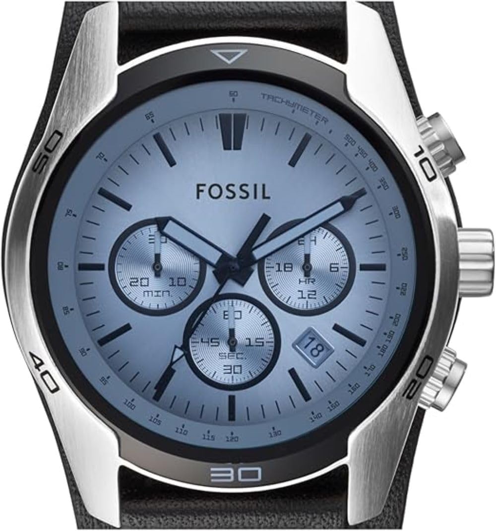 Fossil Coachman Uhr für Herren, Chronographenwerk mit Edelstahl- oder Lederarmband