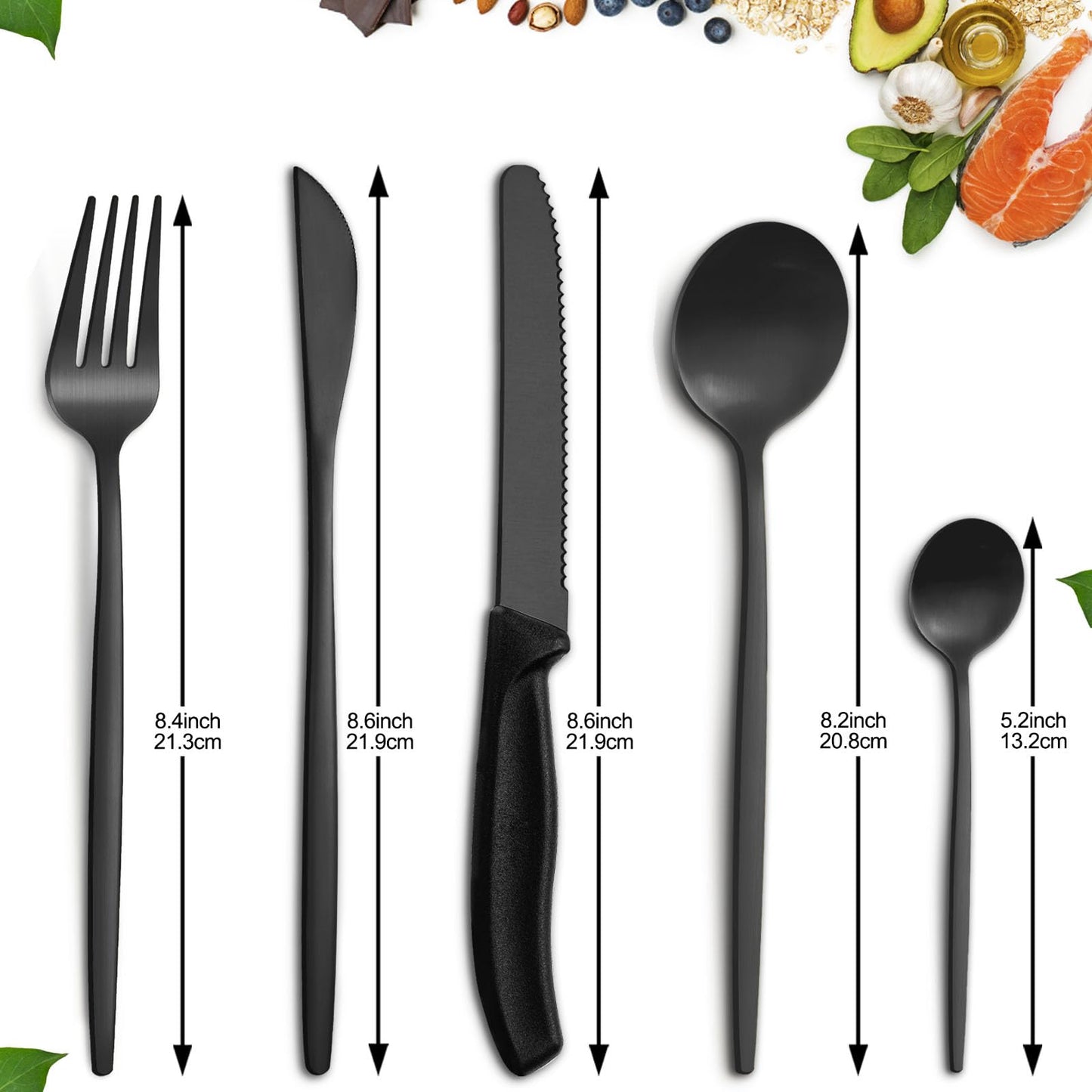 BEWOS 36-teiliges Besteck set mit Steakmesser Service für 6, Premium-Edelstahl-Bestecksets für Haus & Küche, Hochwertiges Messer-Löffel-Gabel-Besteck-Set Hochglanzpoliert, Spülmaschinenfest