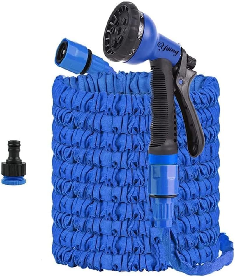 Yiting Gartenschlauch Flexibler 5m 10m 20m 15m 30m 45m 50m 60m, 3-Mal Magischer Flexibel Garten Schlauch Wasserschlauch mit 8 Modi Wassersprühpistole und Adapter 3/4"&1/2" Schlauchverbindungs-Fittings