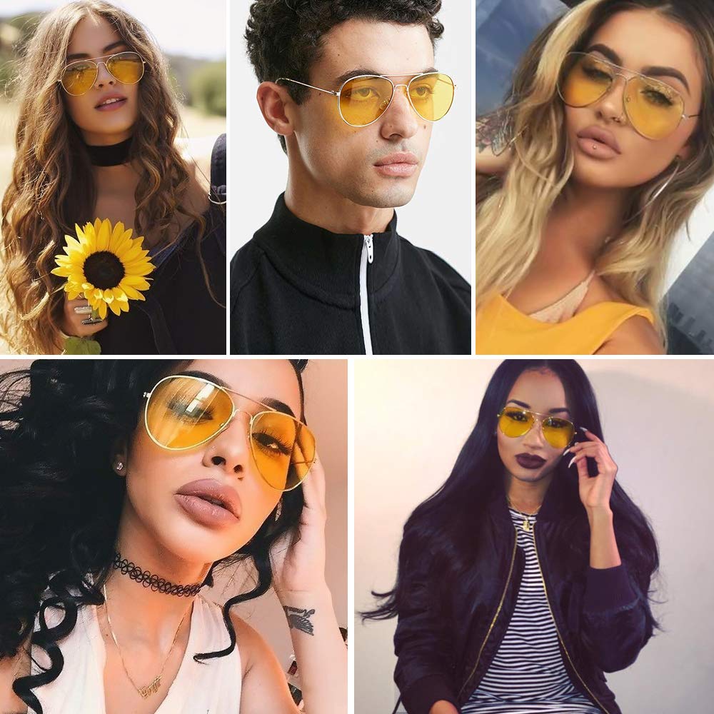 ALWAYSUV klassische Brille Metallgestell Brillenfassung Vintage Brille Dekobrillen