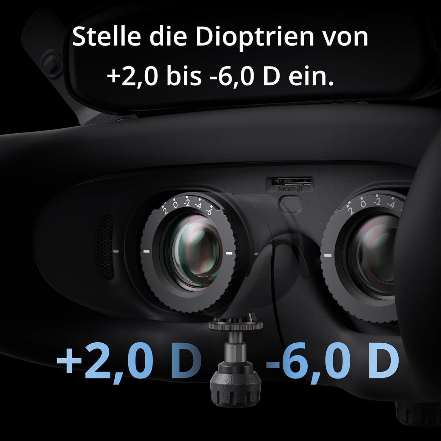 DJI Goggles 3, FPV Goggles mit atemberaubenden Micro-OLED Bildschirmen, immersives Flugerlebnis, O4 HD Videoübertragung, einstellbare Dioptrien, Wireless Streaming, Drohnenbrille