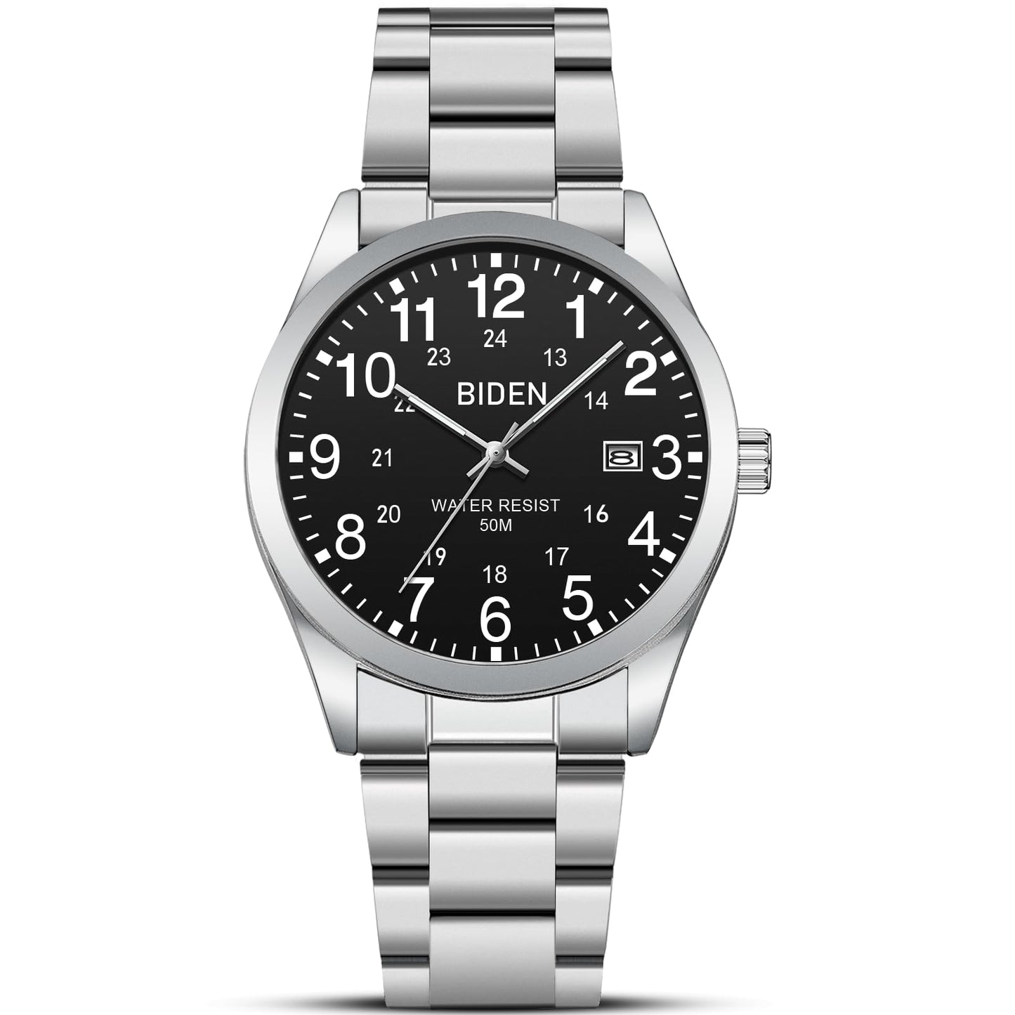 LN LENQIN Uhren Herren Edelstahl Uhren für Männer Analog Quarz Herren Uhr 30M Wasserdicht Armbanduhr Herren Mode Casual Designer Uhr