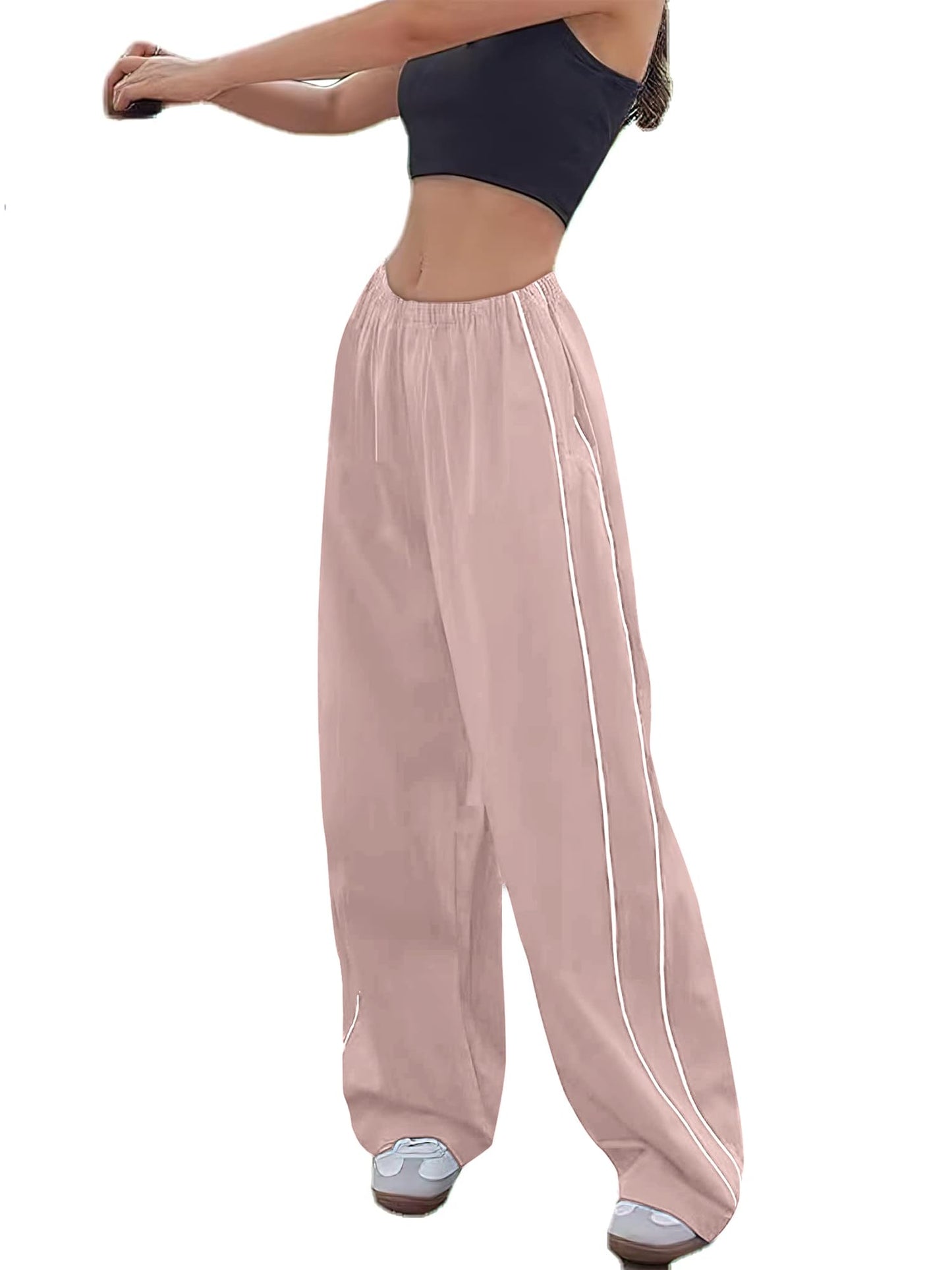 Y2K Women’s Parachute Track Pants – Baggy Cargo Pants