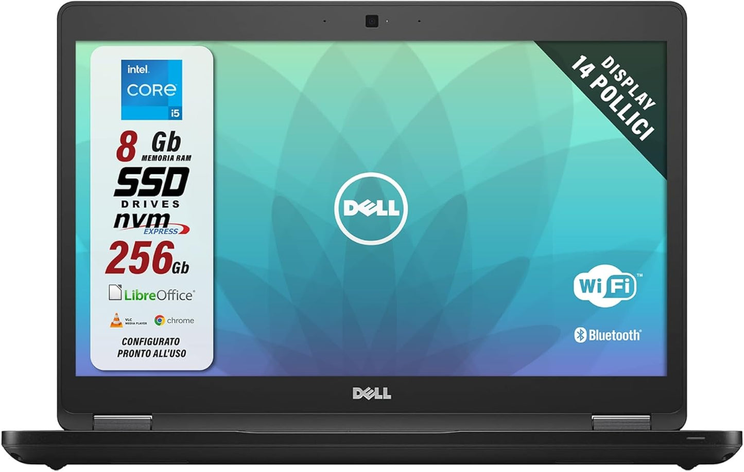Dell Latitude 5480, 14" HD, Intel Core i5, 8GB RAM, 256GB SSD, Windows 10 Pro