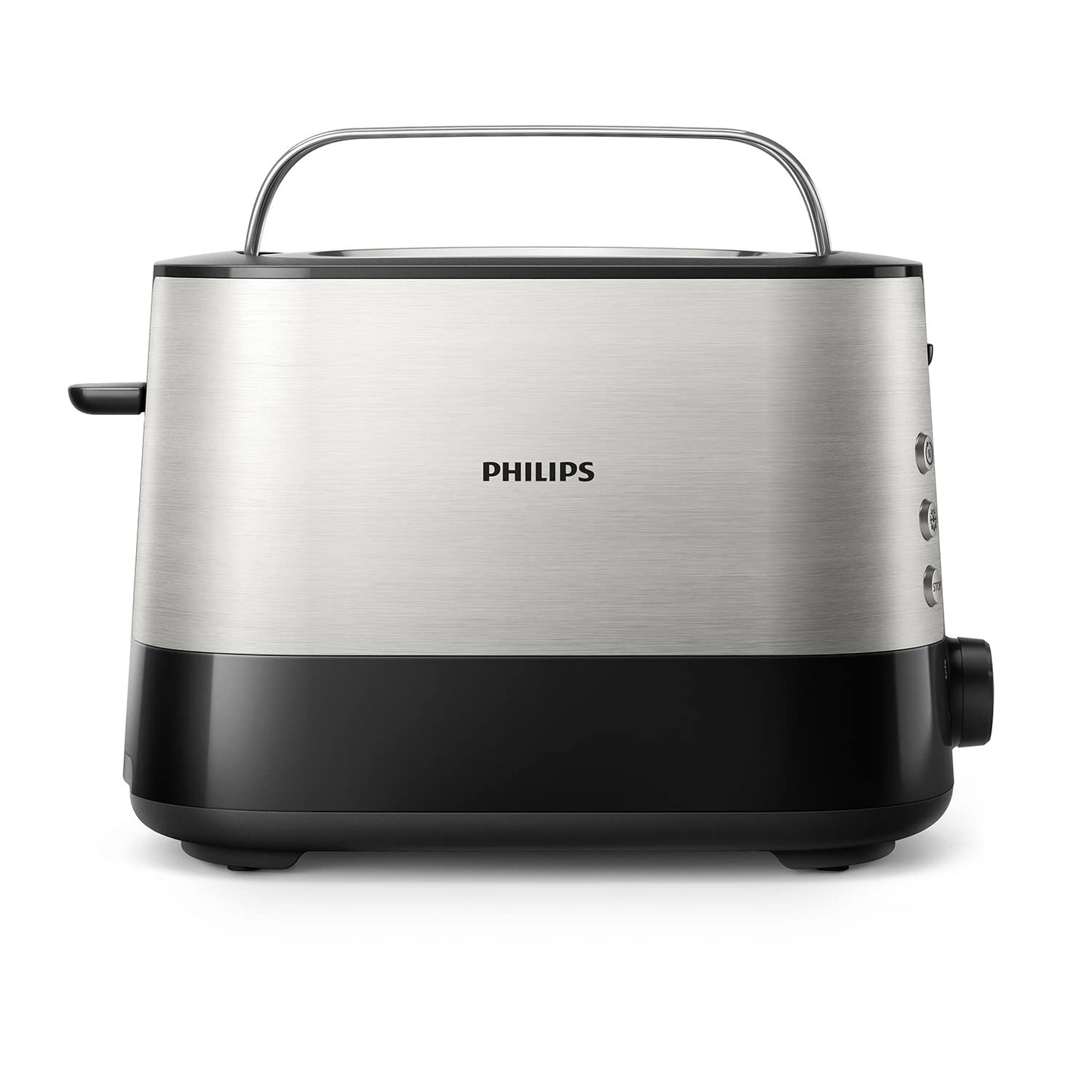 Philips Toaster – 2 Toastschlitze, 8 Stufen, Brötchenaufsatz, Auftaufunktion, Liftfunktion, Abschaltautomatik, schwarz