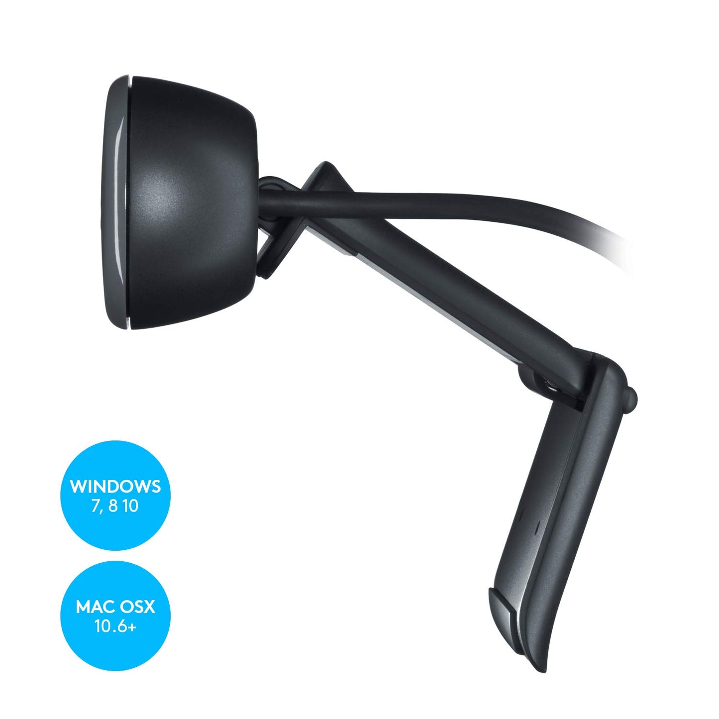 Logitech Brio 100 Full HD-Webcam für Meetings und Streaming, Auto-Lichtausgleich, integriertes Mikrofon, Abdeckblende, USB-A, für Microsoft Teams, Google Meet, Zoom und mehr - Graphit