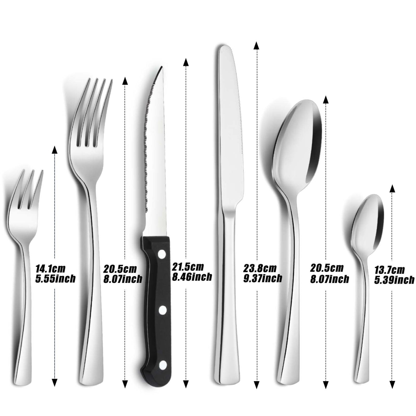 Bestdin Besteck Set 6 Personen, 30 teilig Edelstahl Besteckset, Essbesteck Set mit Messer Gabel Löffel, Hochwertiges Edelstahlbesteck, Spülmaschinenfest.