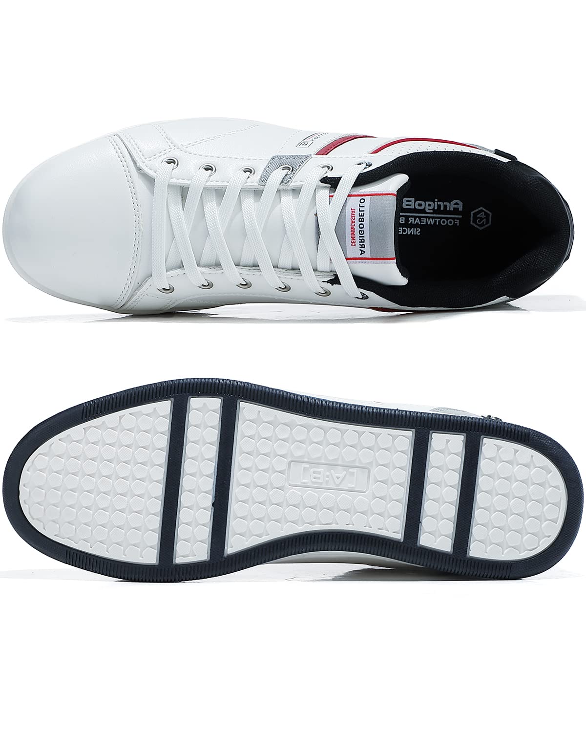 Men’s Casual Leather Sneakers – Lightweight Outdoor Trainers for Walking & Hiking