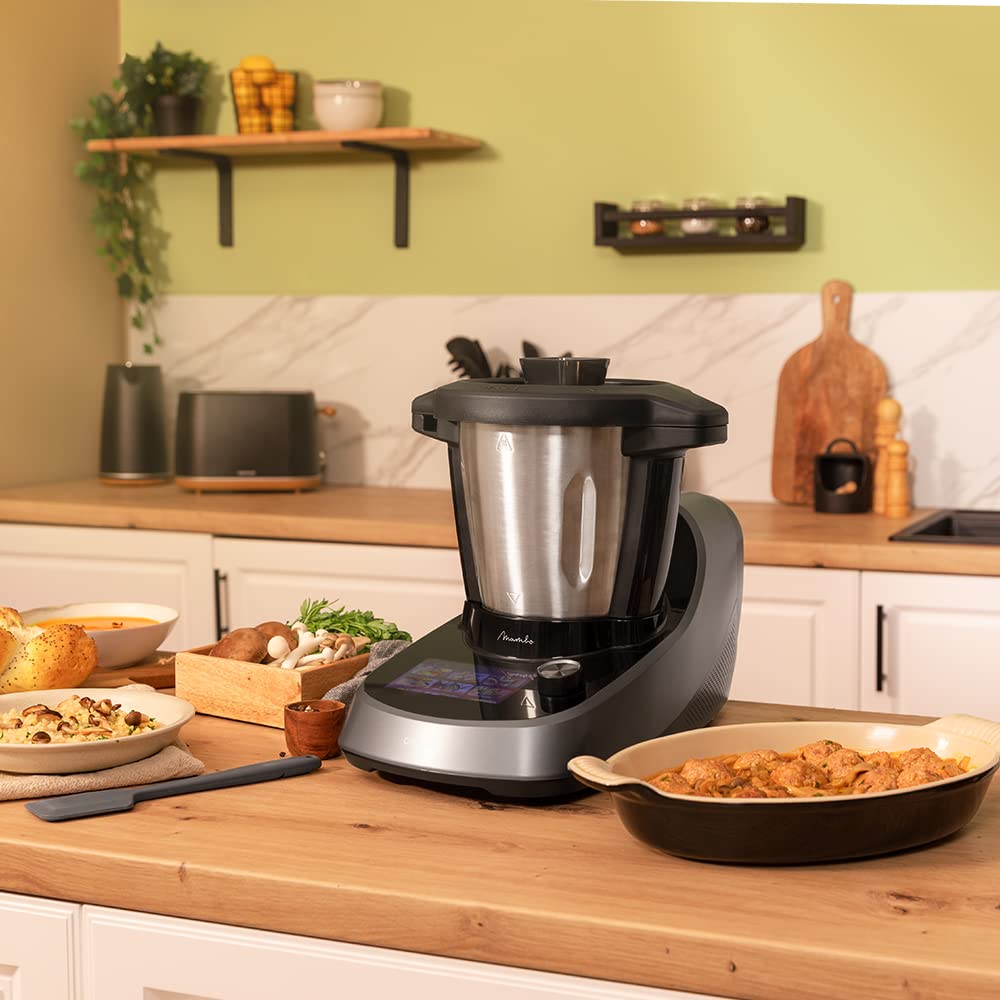 Cecotec Mambo 11090 Multifunctional Kitchen Robot 1600 W, 37 Functions, App, Scale and 3.3 Litre Stainless Steel Jug, Dishwasher Safe, Recipe Book and Accessories
