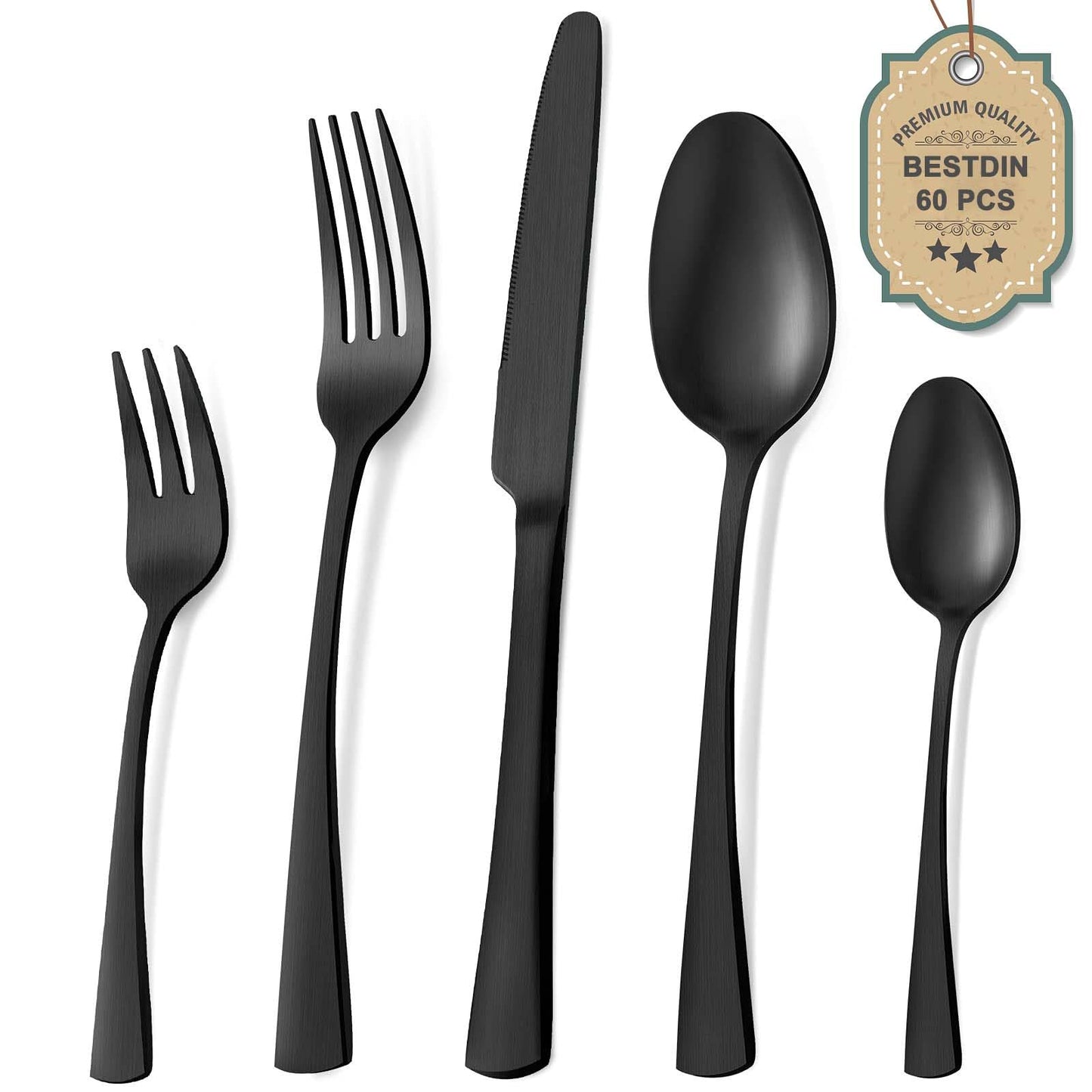 Bestdin Besteck Set 6 Personen, 30 teilig Edelstahl Besteckset, Essbesteck Set mit Messer Gabel Löffel, Hochwertiges Edelstahlbesteck, Spülmaschinenfest.