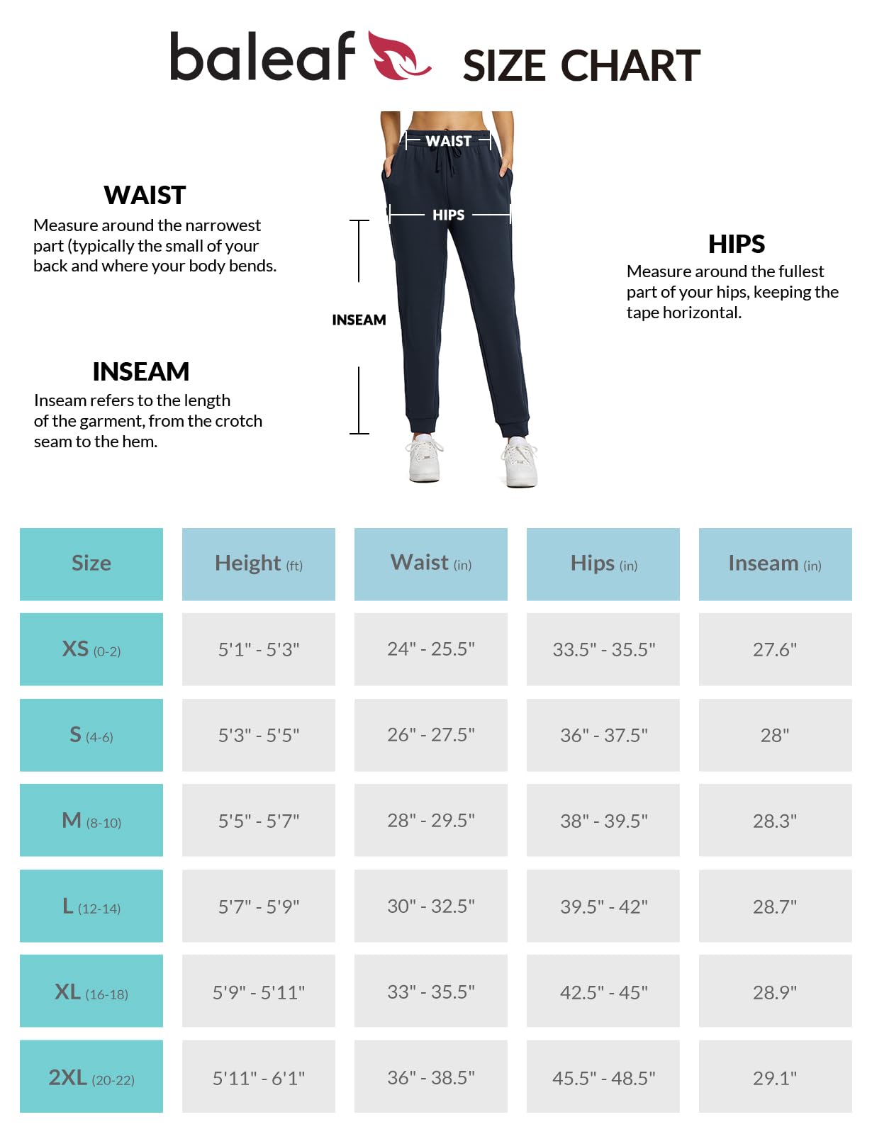 baleaf Women’s Winter Jogging Pants – Fleece-Lined Cotton Blend Sweatpants