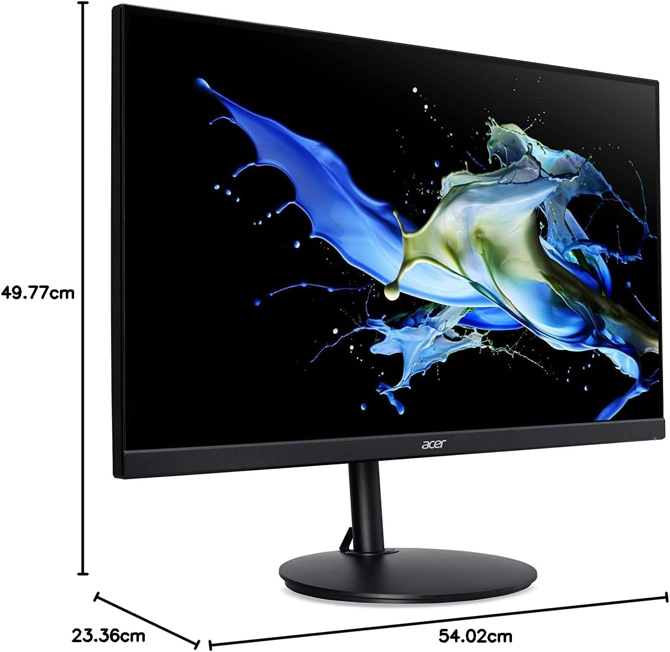 Acer CBA242YH Monitor 23,8 Zoll (60 cm Bildschirm) Full HD, 100Hz HDMI, 75Hz VGA, 4ms (GTG), HDMI 1.4, VGA, höhenverstellbar, drehbar, FreeSync, Schwarz