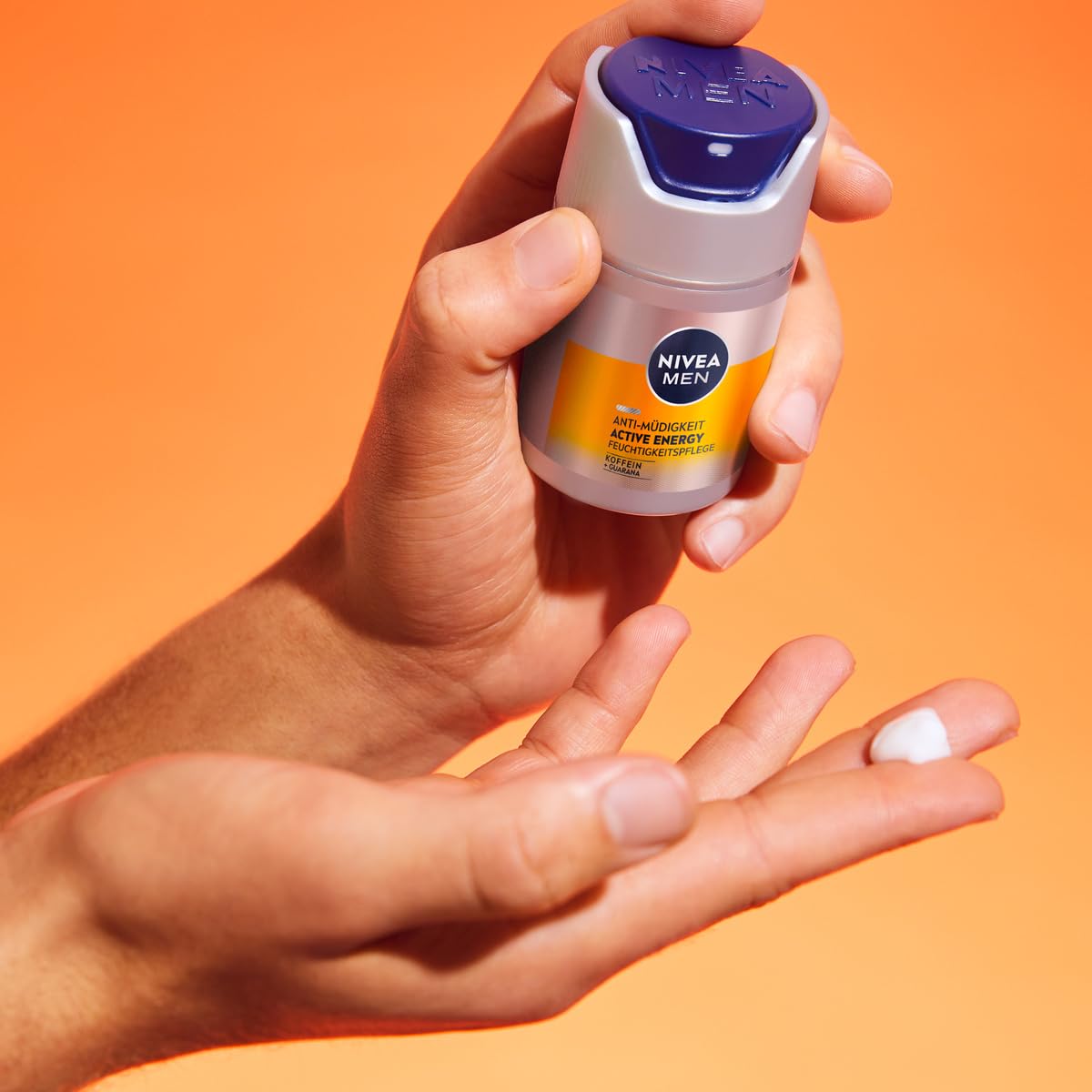 NIVEA MEN Active Energy Gesichtspflege Creme (50ml) – Revitalizing Face Cream for Men, Fast-Absorbing Moisturizer for Tired Skin