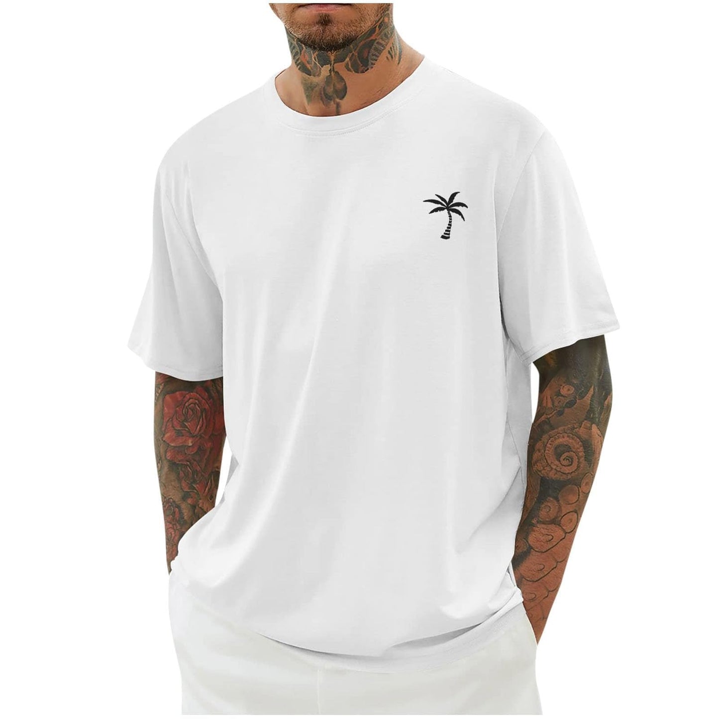 Qixiu Men’s Oversized Vintage T-Shirt