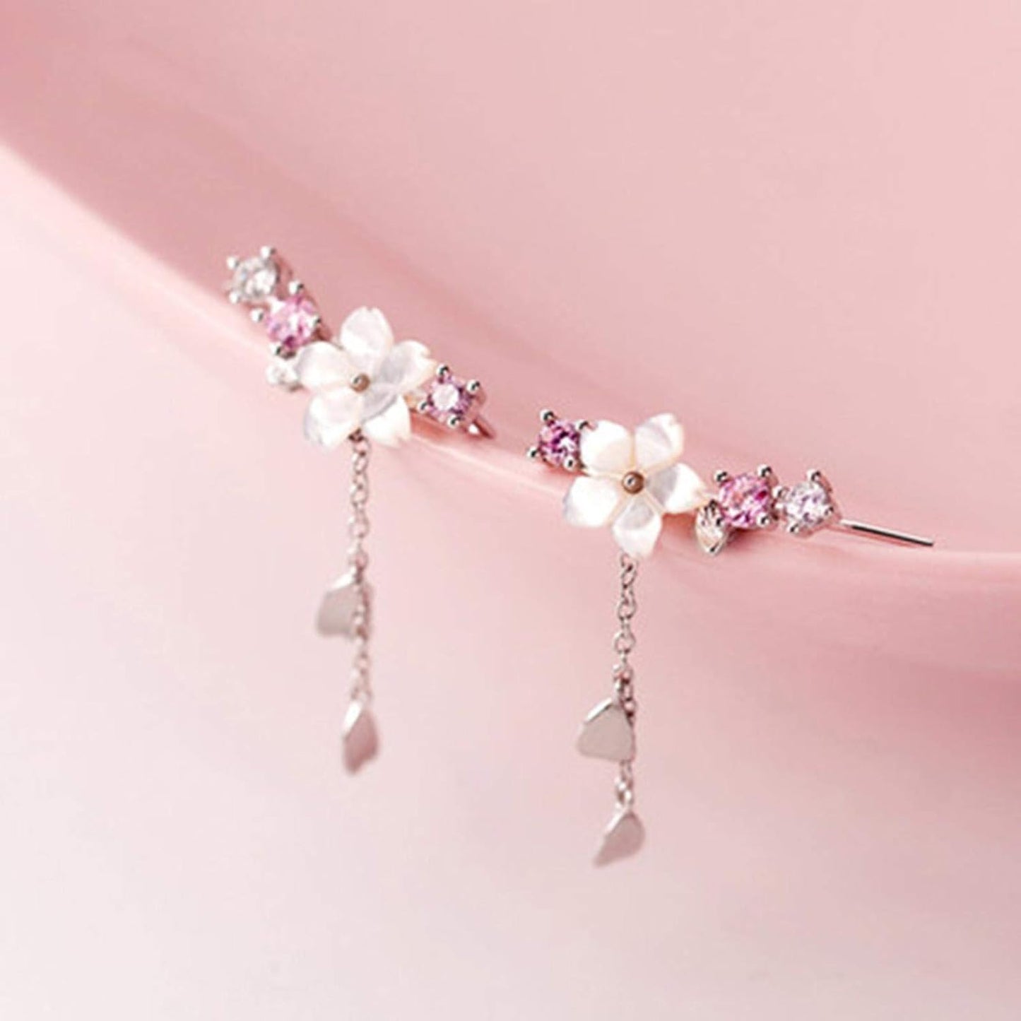 Cherry Blossom Flower Earrings for Women