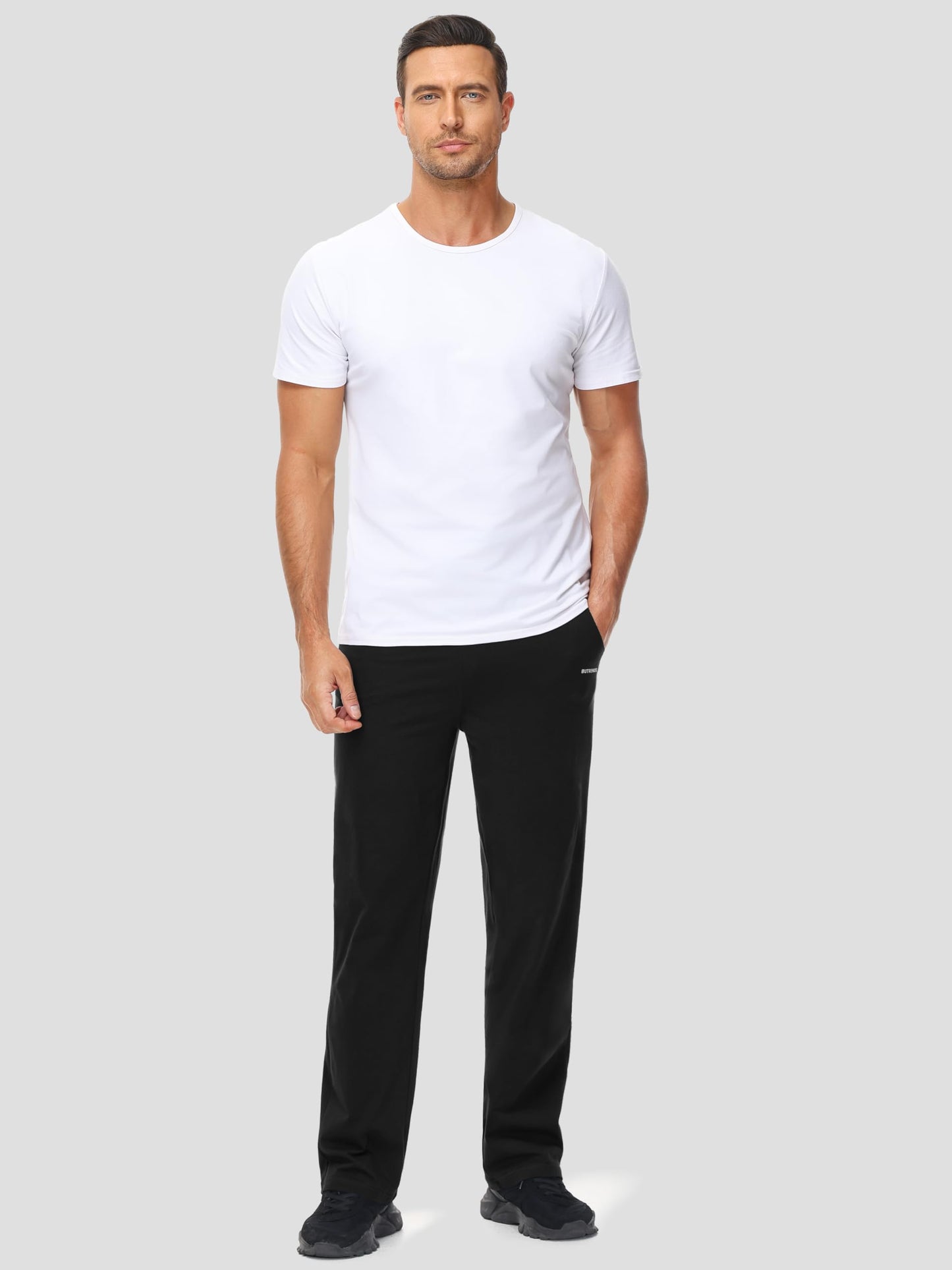Butrends Men’s Cotton Joggers – Straight Leg Yoga & Training Pants