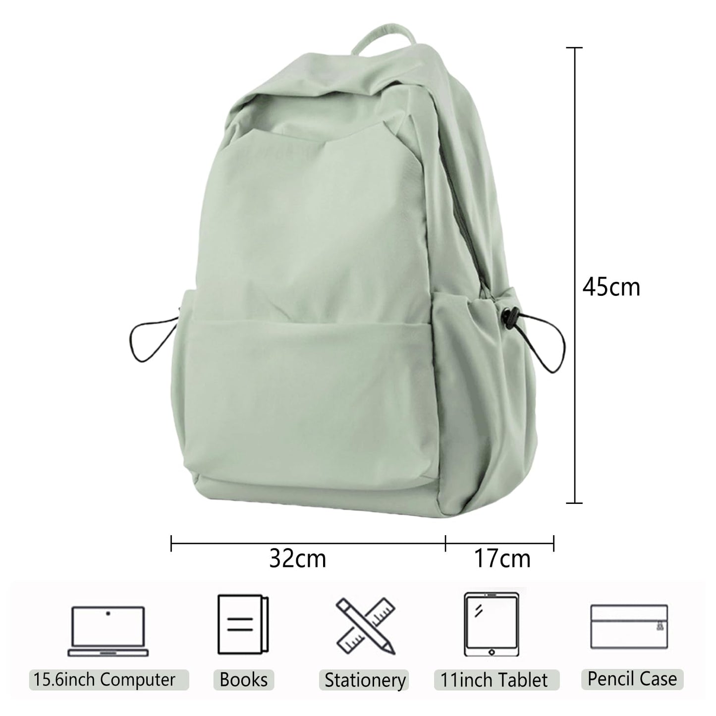 Water-Resistant 15.6" Laptop Backpack – Casual School Backpack