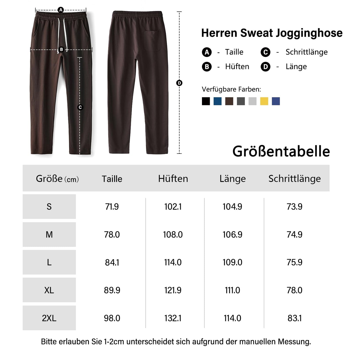 Men's Cotton Jogging Pants Sport Trousers