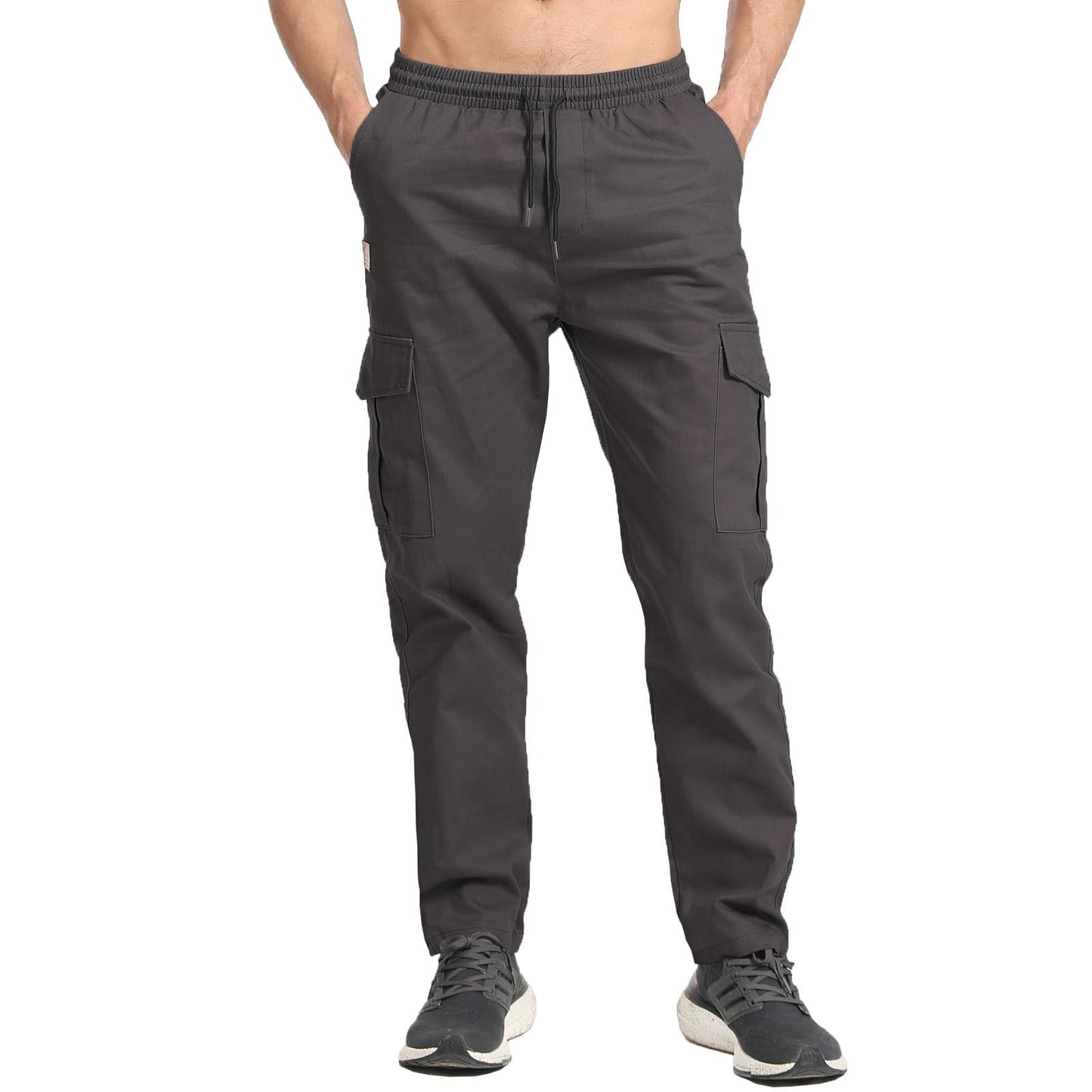 JustSun Men’s Cargo Jogger Pants – 100% Cotton Chino Style