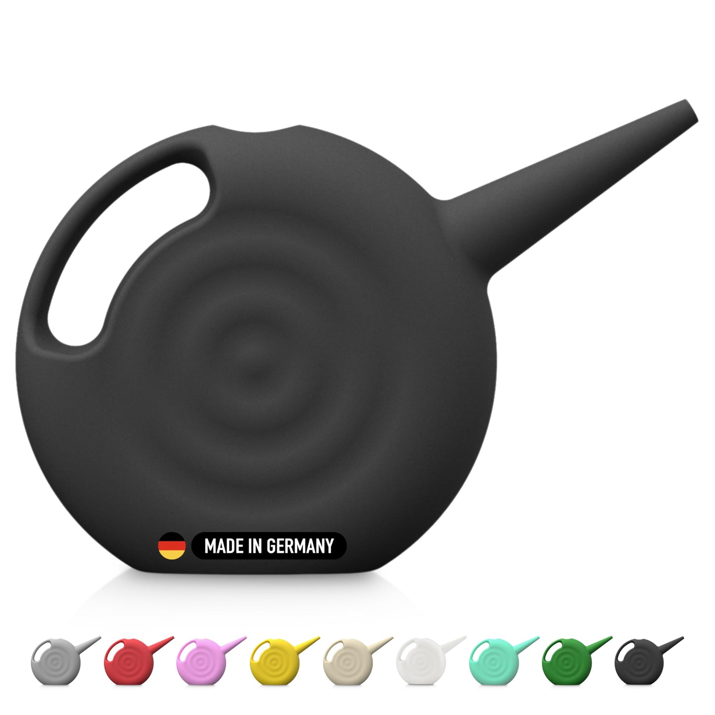 Blowmold.Design Gießkanne in Schwarz – 2 Liter Giesskanne Robust für Innen und Außen - Perfekt für Zimmerpflanzen & Garten