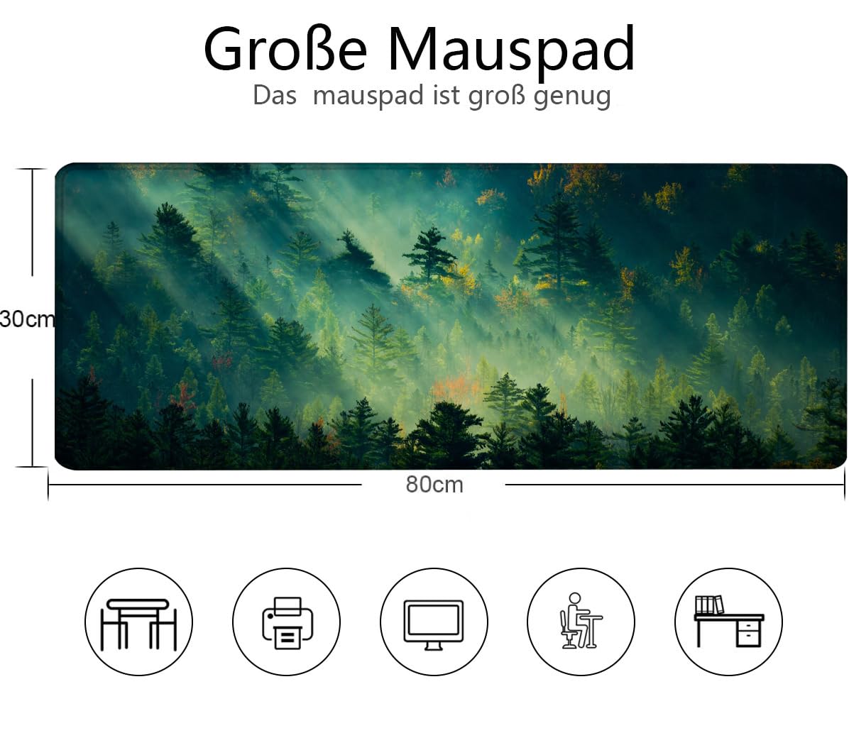 Owege Gaming Mauspad XXL 900 x 400 mm Artistic Curve Mousepad Groß Vernähte Kanten WassXerdicht Anti-Rutsch für PC, MacBook,Laptop Verbessert Präzision und GeschwindigkeiX