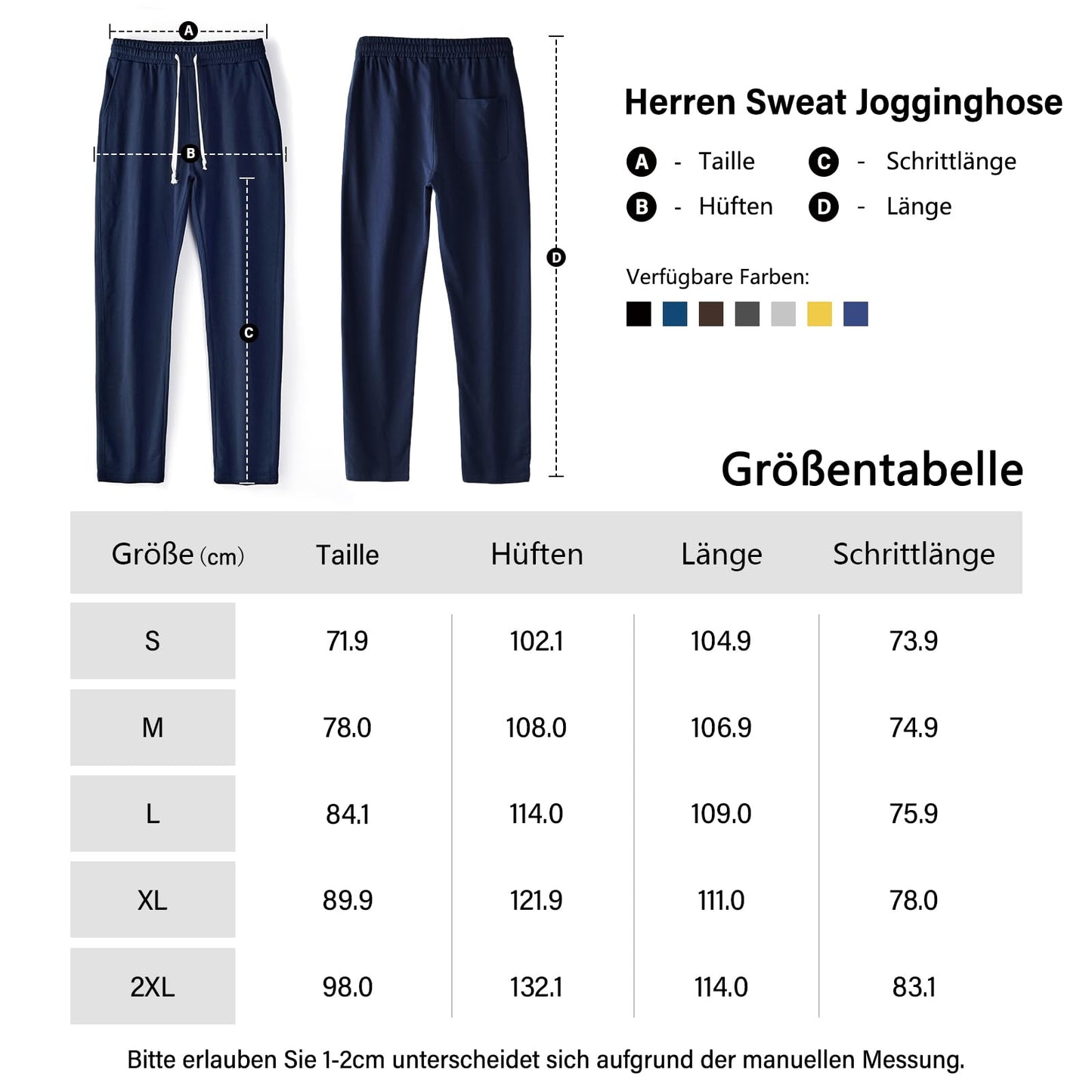 Men's Cotton Jogging Pants Sport Trousers