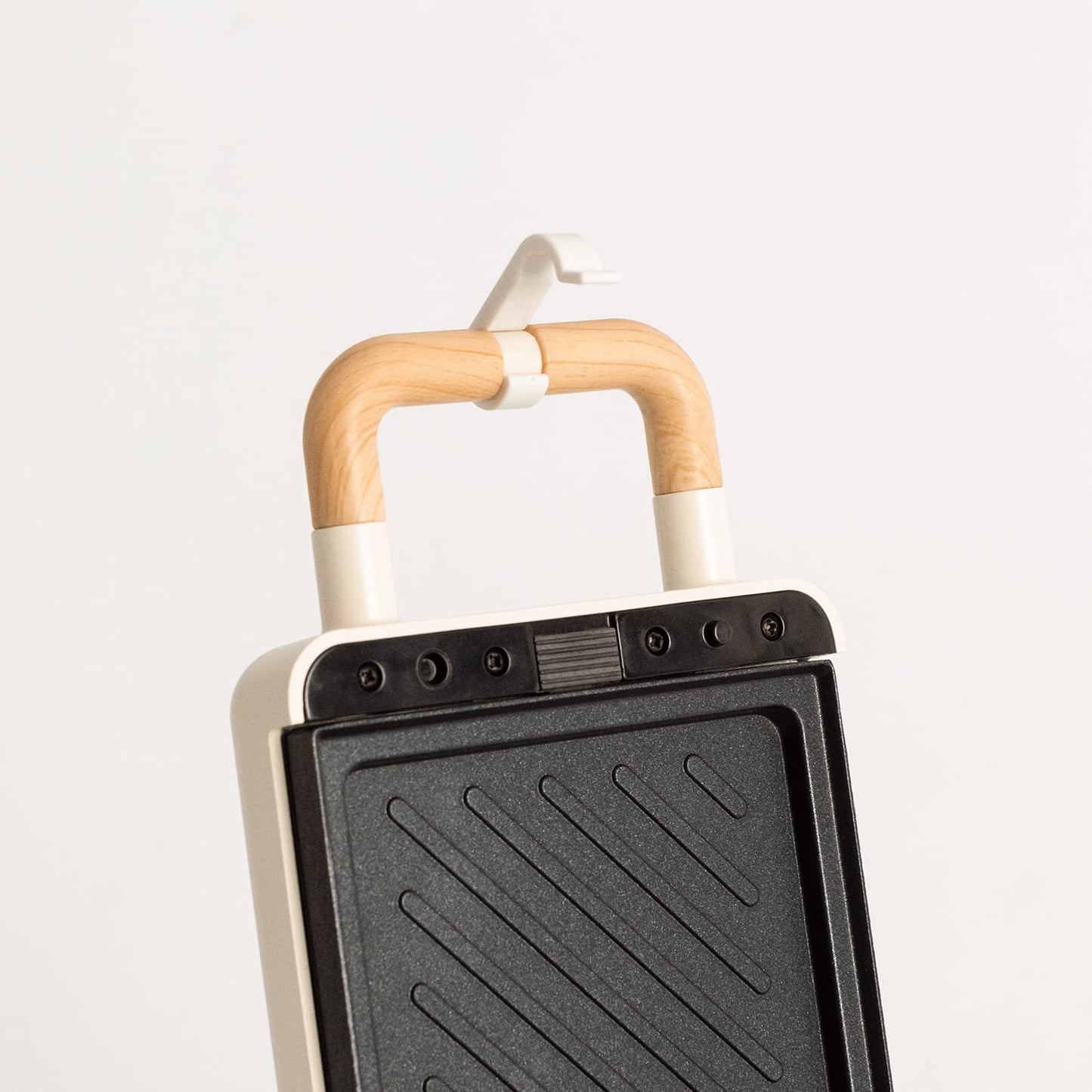 CREATE/STONE STUDIO/Sandwichmaker und Waffeleisen in Rosa-Barbie / 2 austauschbare Antihaftplatten, 1 Scheibe, 100º Offnung, BPA-frei, 105º Öffnung, Cool-Touch-Griff, 600W