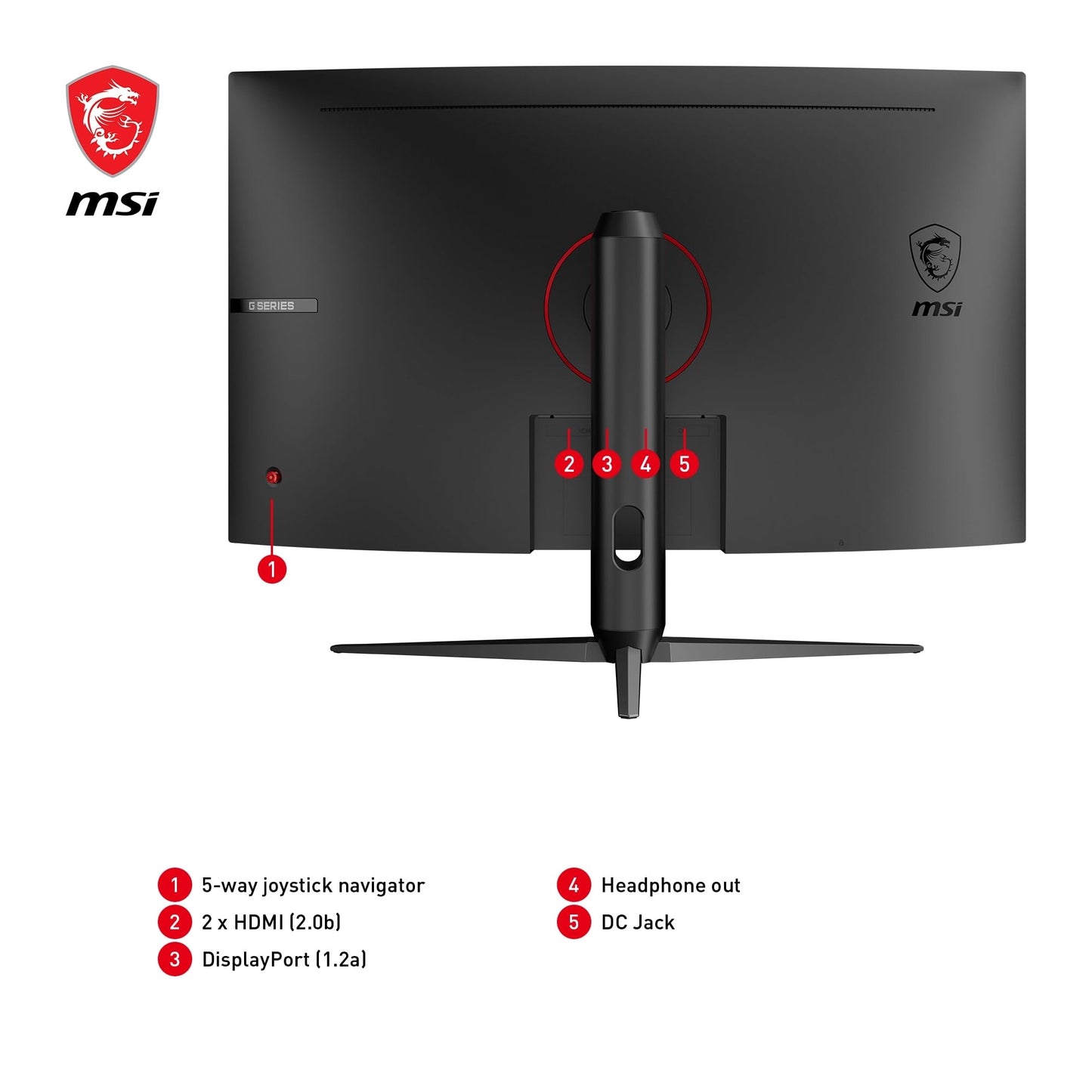 MSI G2422C 23,6 Zoll FHD Curved Gaming Monitor - 1500R 1920 x 1080 VA Panel, 180Hz / 1ms, Adaptive Sync - DP 1.2a, HDMI 2.0b CEC