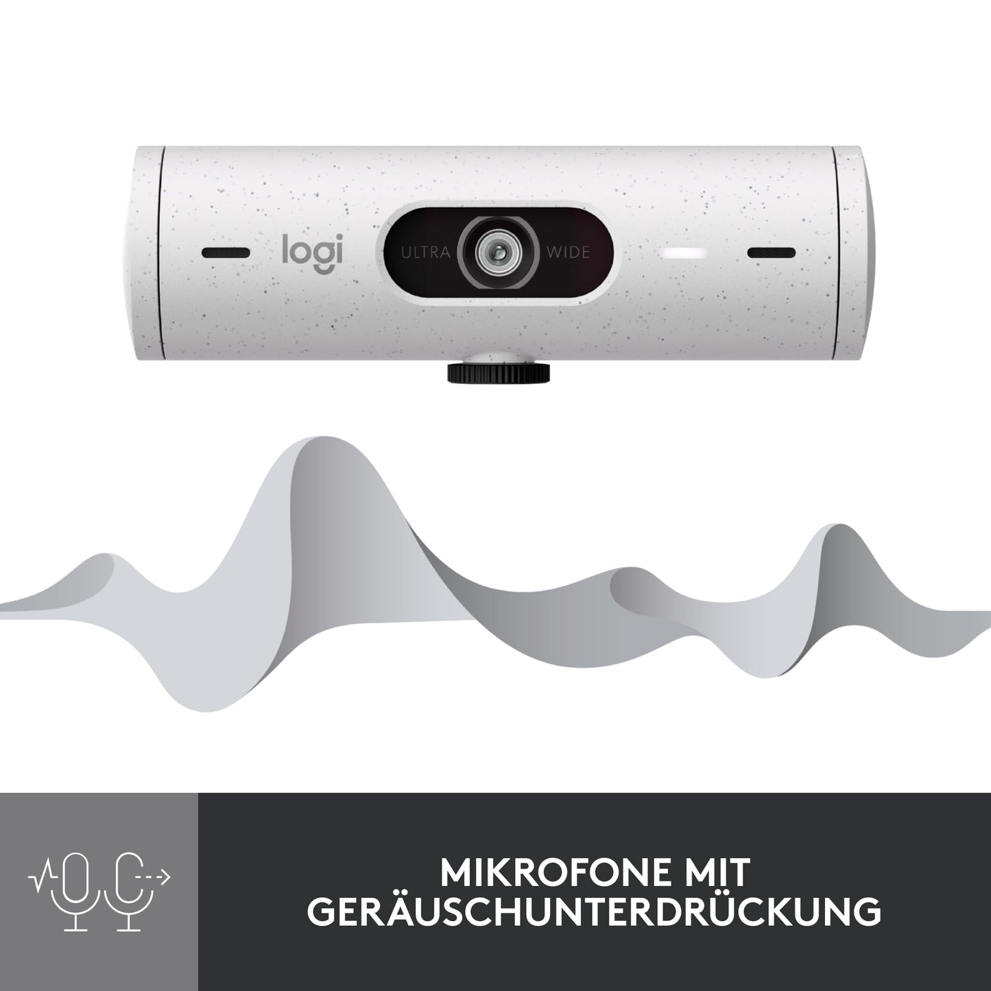 Logitech Brio 500 Full-HD-Webcam mit Auto-Lichtkorrektur, Zeigemodus, Doppelmikrofon + Rauschunterdrückung, Webcam-Abdeckung, für Microsoft Teams, Google Meet, Zoom, USB-C-Kabel - Graphit
