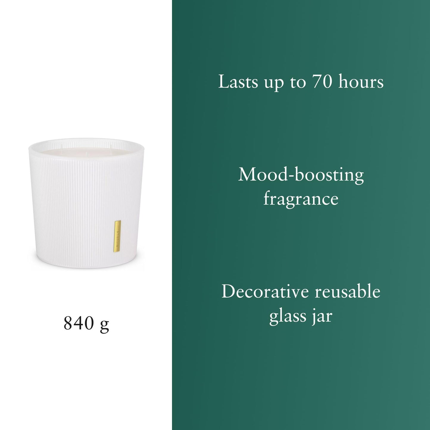 RITUALS Duftkerze aus The Ritual of Jing – mit Lotusblüte und Jujube – langanhaltender Duft – bis zu 70 Stunden Brenndauer – 1 x 840g