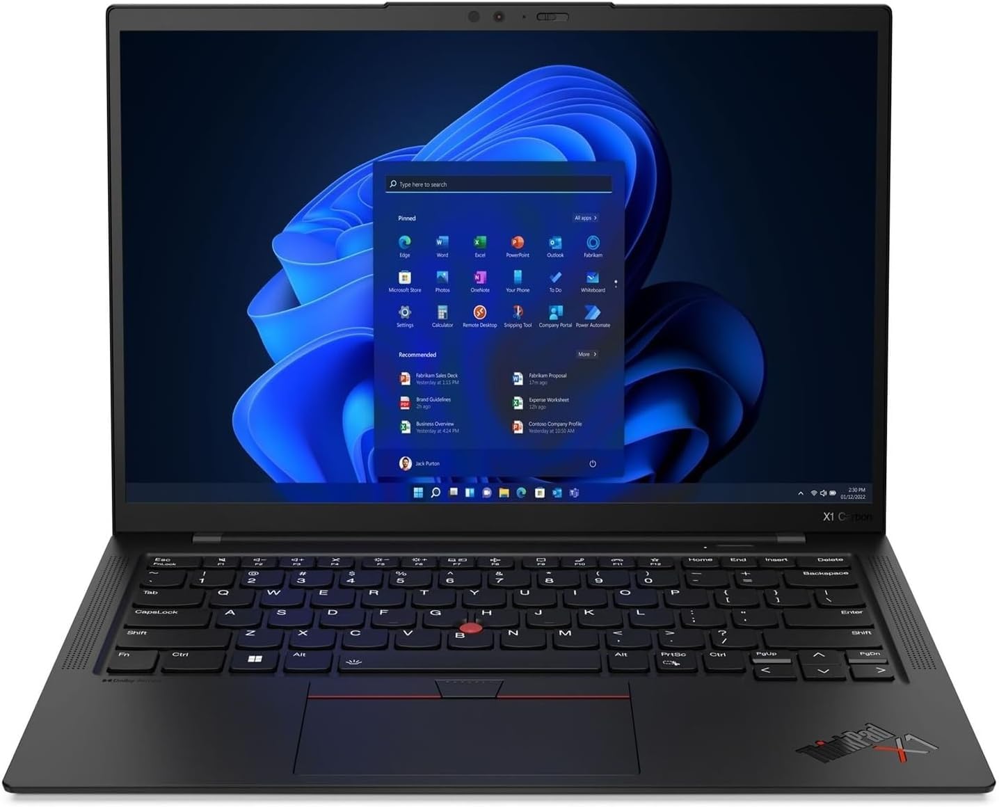 Lenovo ThinkPad X1 Carbon Gen 12 – 14" Touch, Intel Ultra 7 165U, 32GB RAM, 1TB SSD