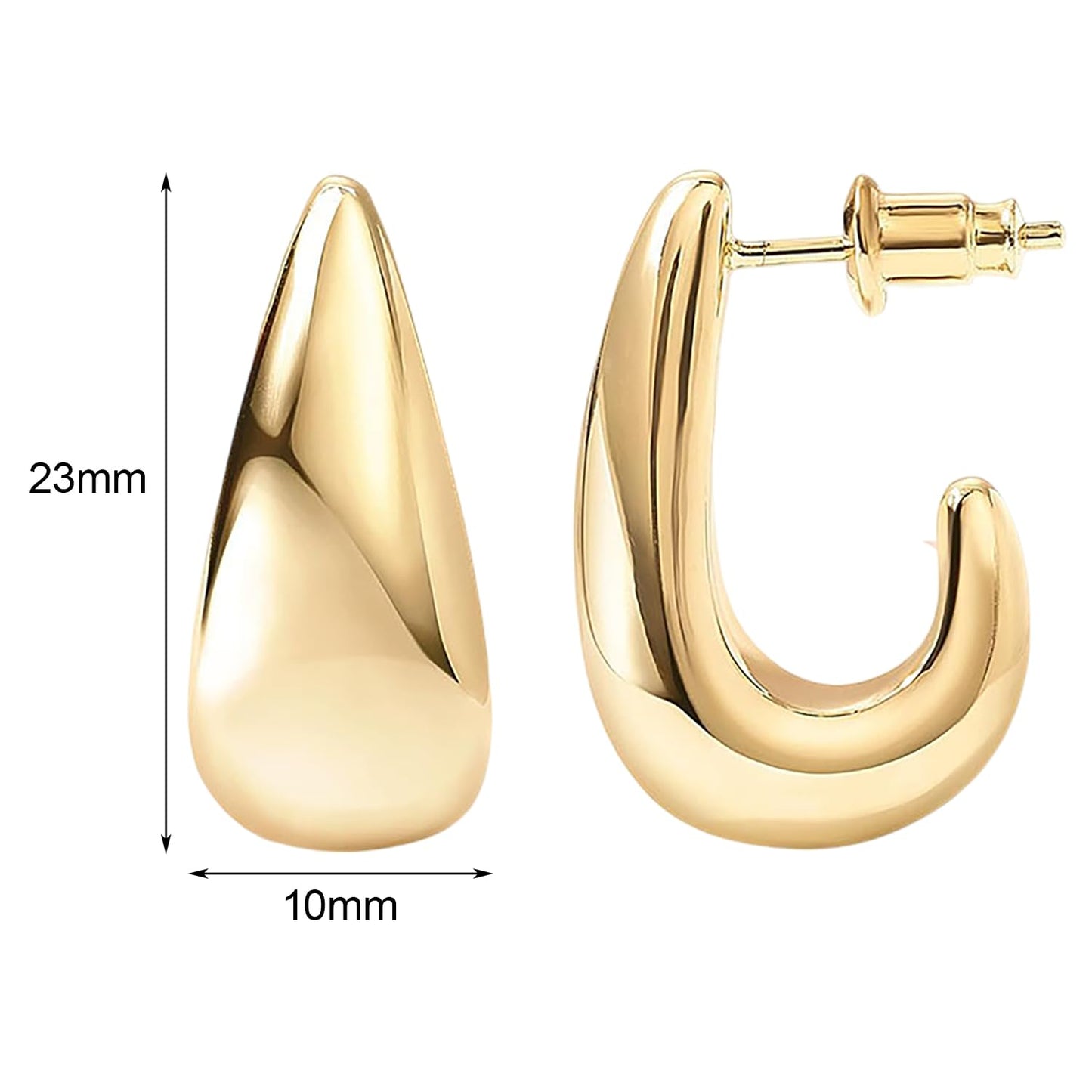 Chunky Gold Hoop Earrings for Women