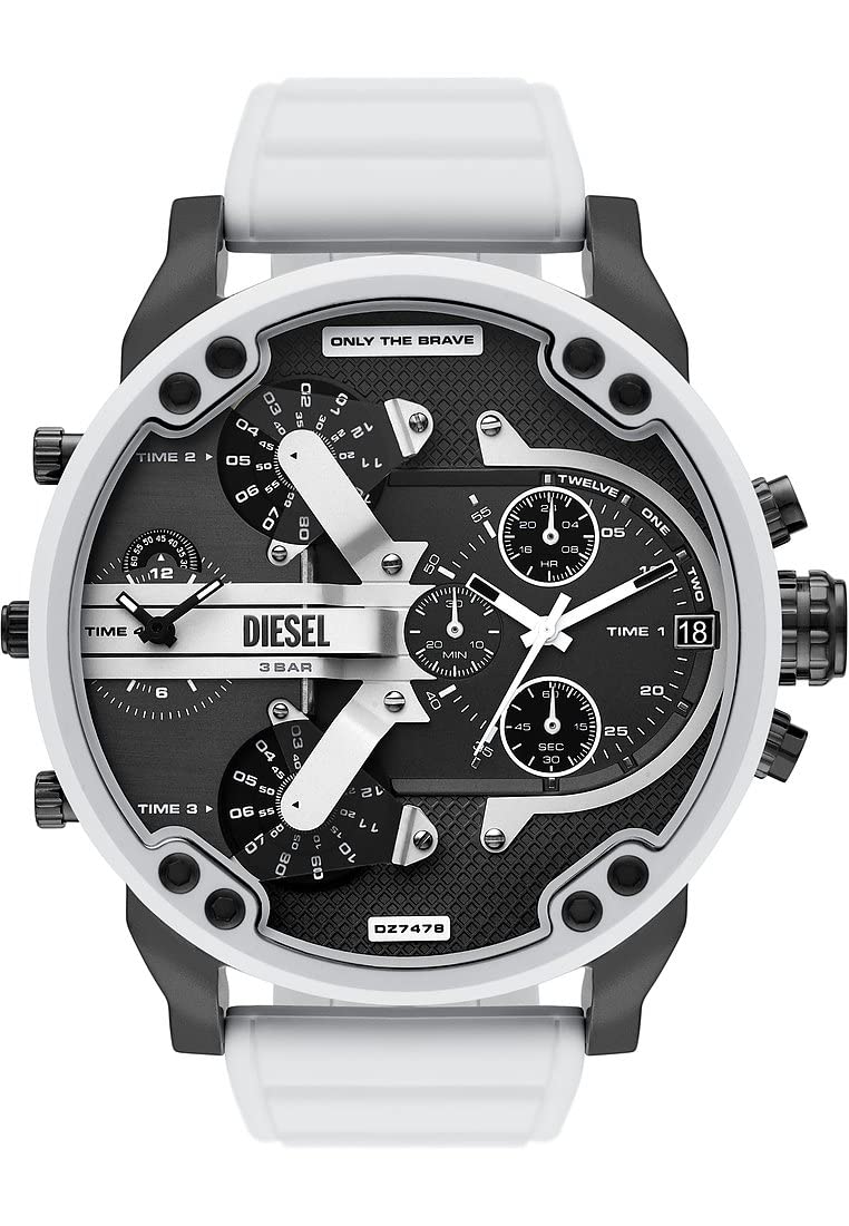 Diesel Mr. Daddy Men's Multifunctional Watch with Silicone, Stainless Steel or Leather Strap