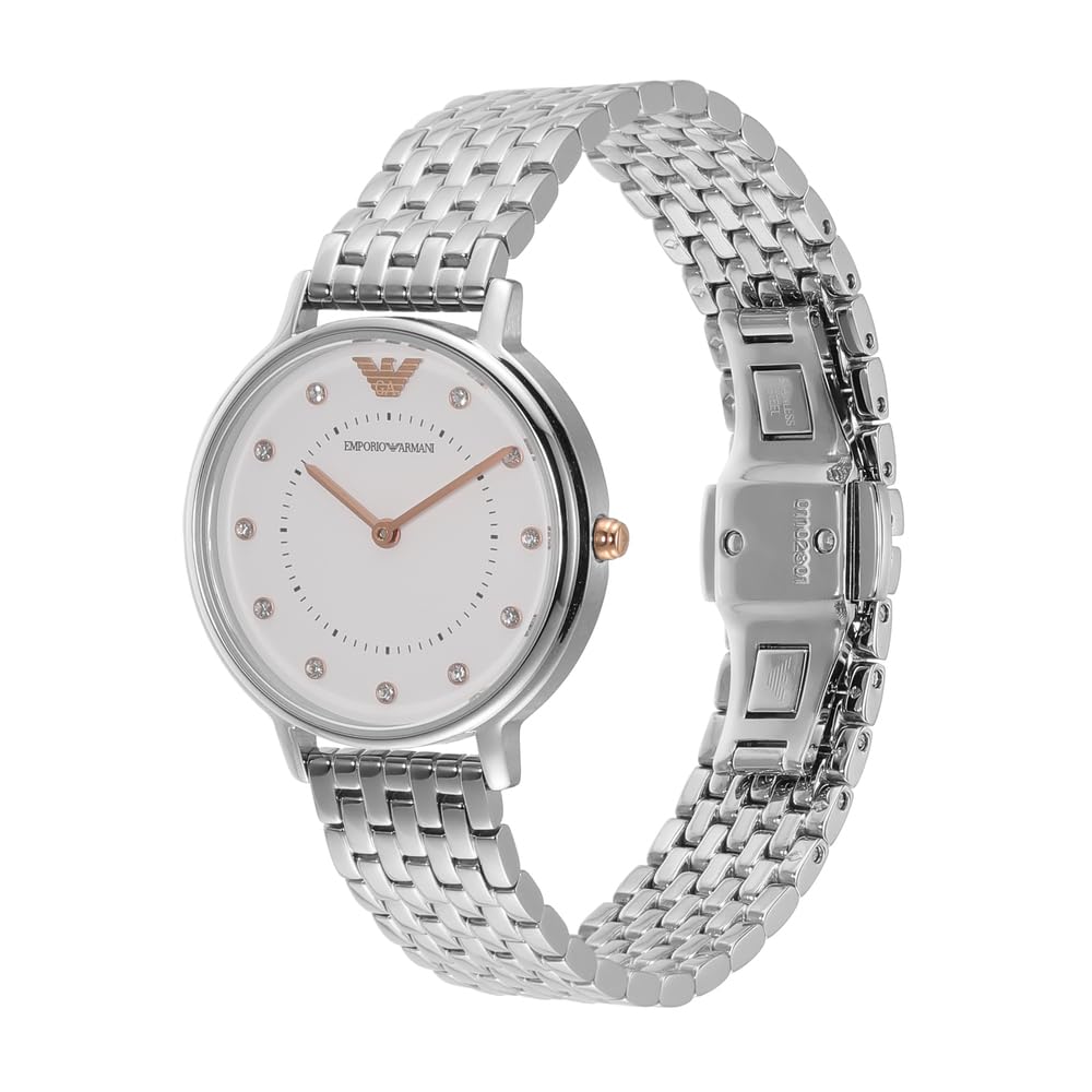 Emporio Armani ladies' two-hand stainless steel watch, 32 mm case size