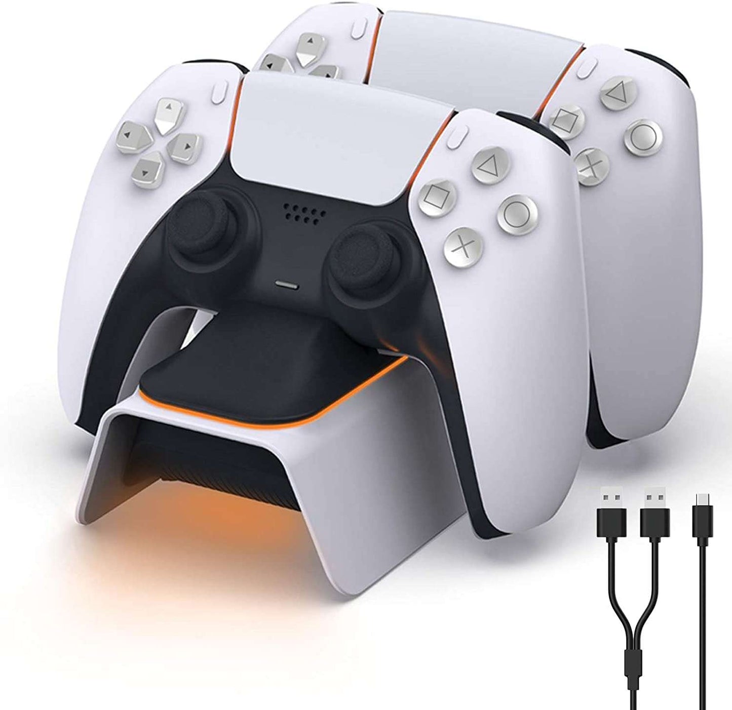 NexiGo PS5 Controller Charging Station, PS5 Charging Station Controller, 2 Hours Quick Charging LED Display, Protective Chip Charging Station for DualSense Charging Station, PS5 Charging Station for