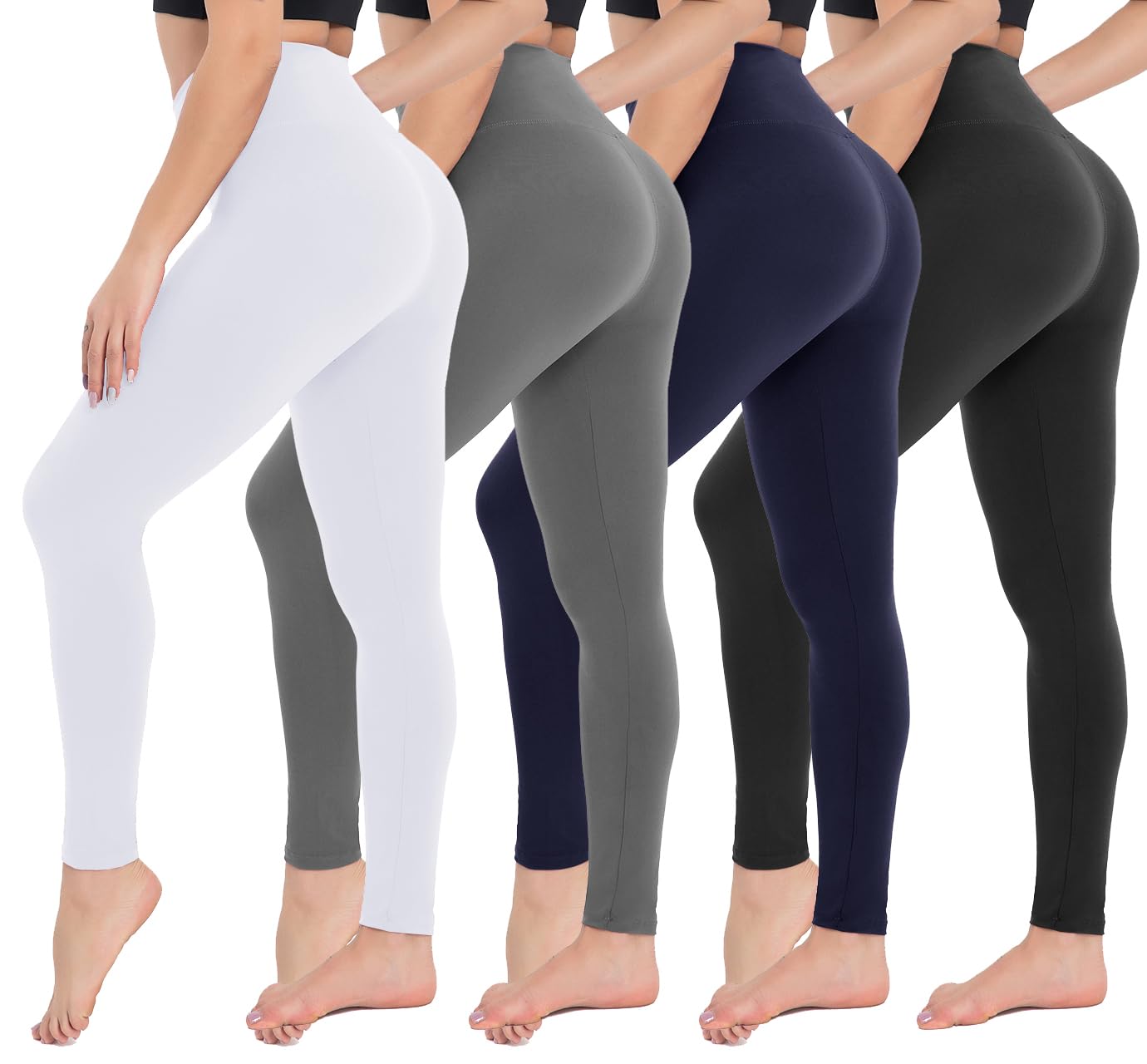 CAMPSNAIL Women’s 4-Pack High Waist Leggings