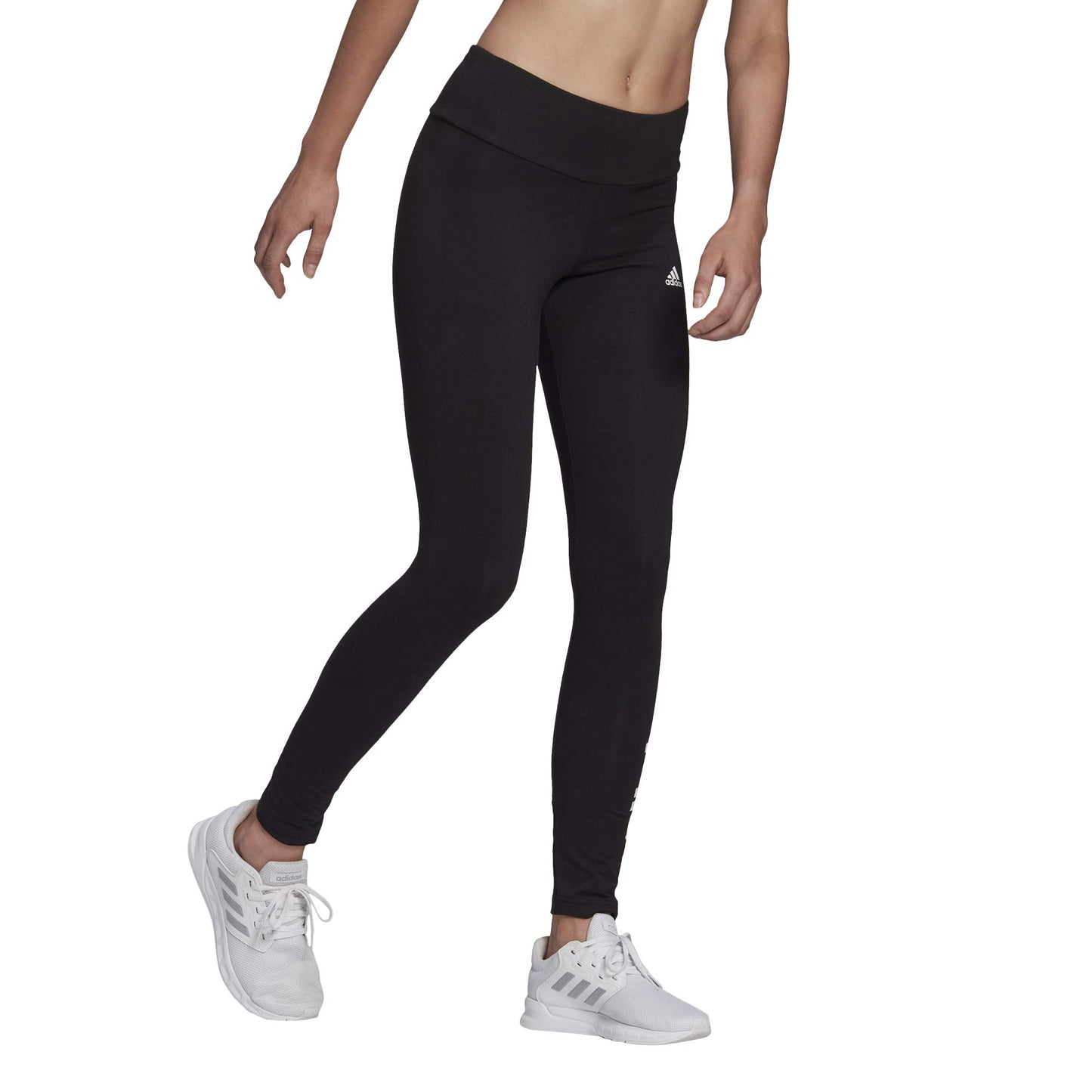 ADIDAS Women’s LIN Leggings – Black/White, High Waist, Comfortable Stretch Fit