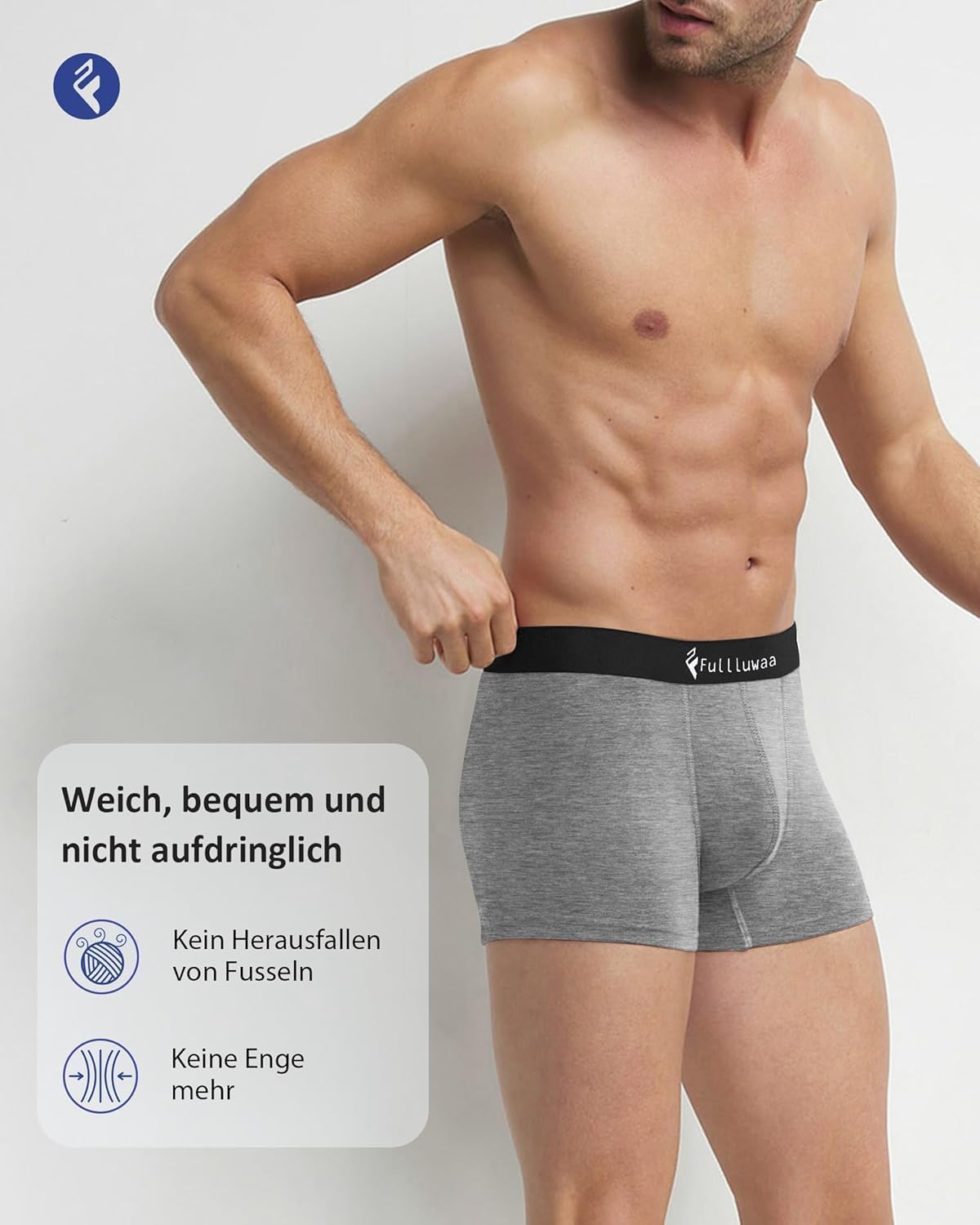 Fullluwaa Boxershorts for Men, 12-Pack